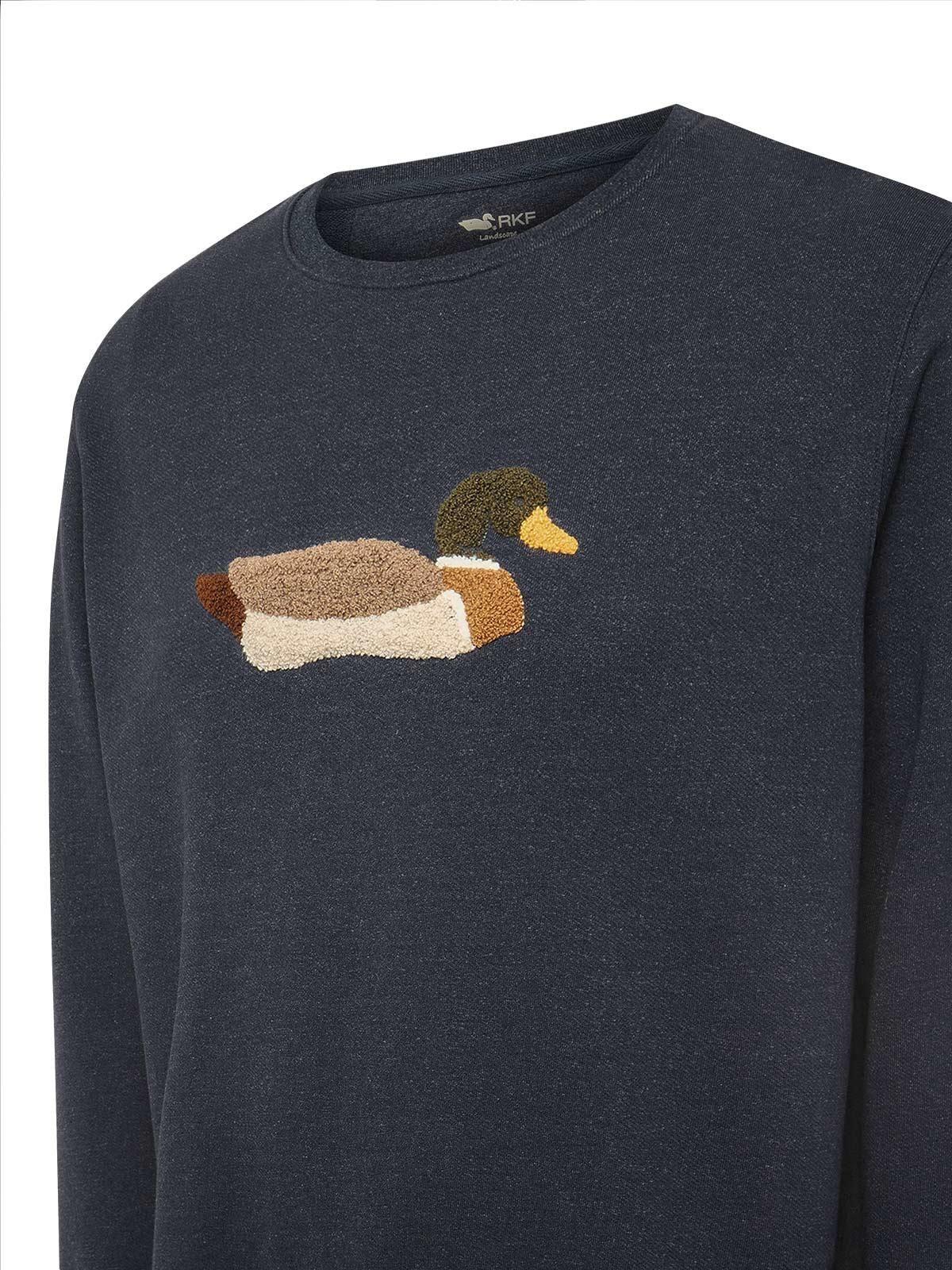 Polerón Algodón Pima Hombre Mallard Azul-3