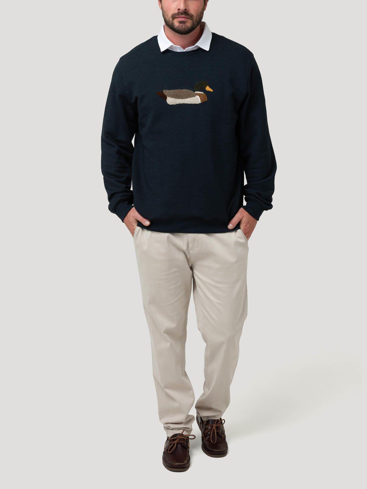 Polerón Algodón Pima Hombre Mallard Azul-7