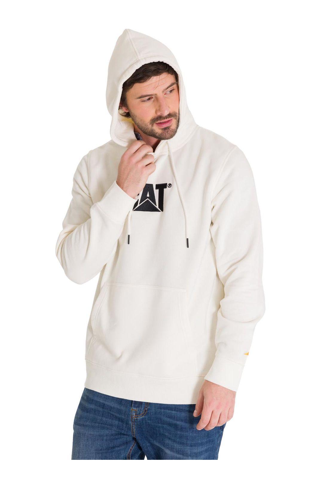 Polerón Fleece Logo Pullover Unisex Blanco-1