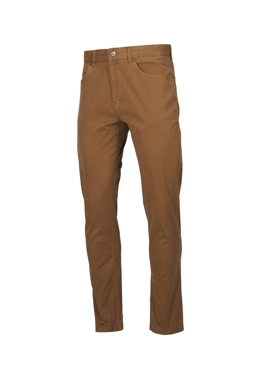 Pantalón Hombre Five Café-0