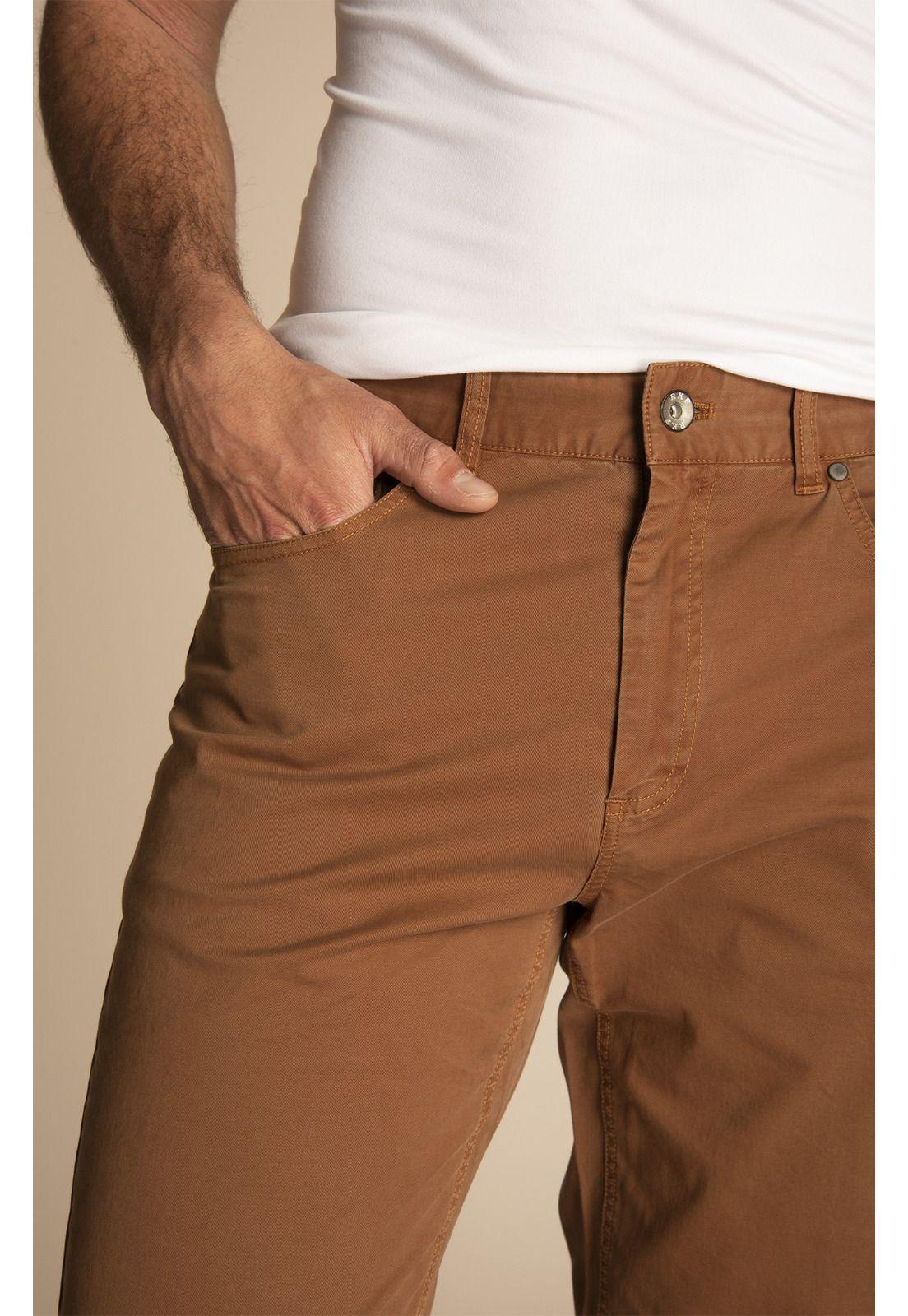 Pantalón Hombre Five Café-3
