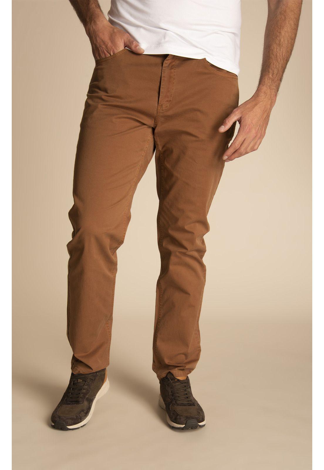 Pantalón Hombre Five Café-5