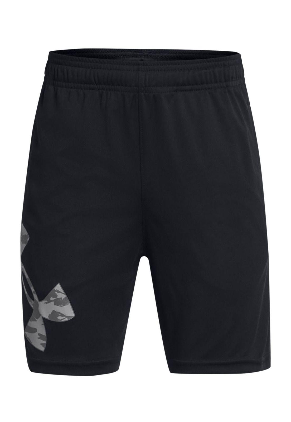 Shorts grande UA Tech para niño Negro-0