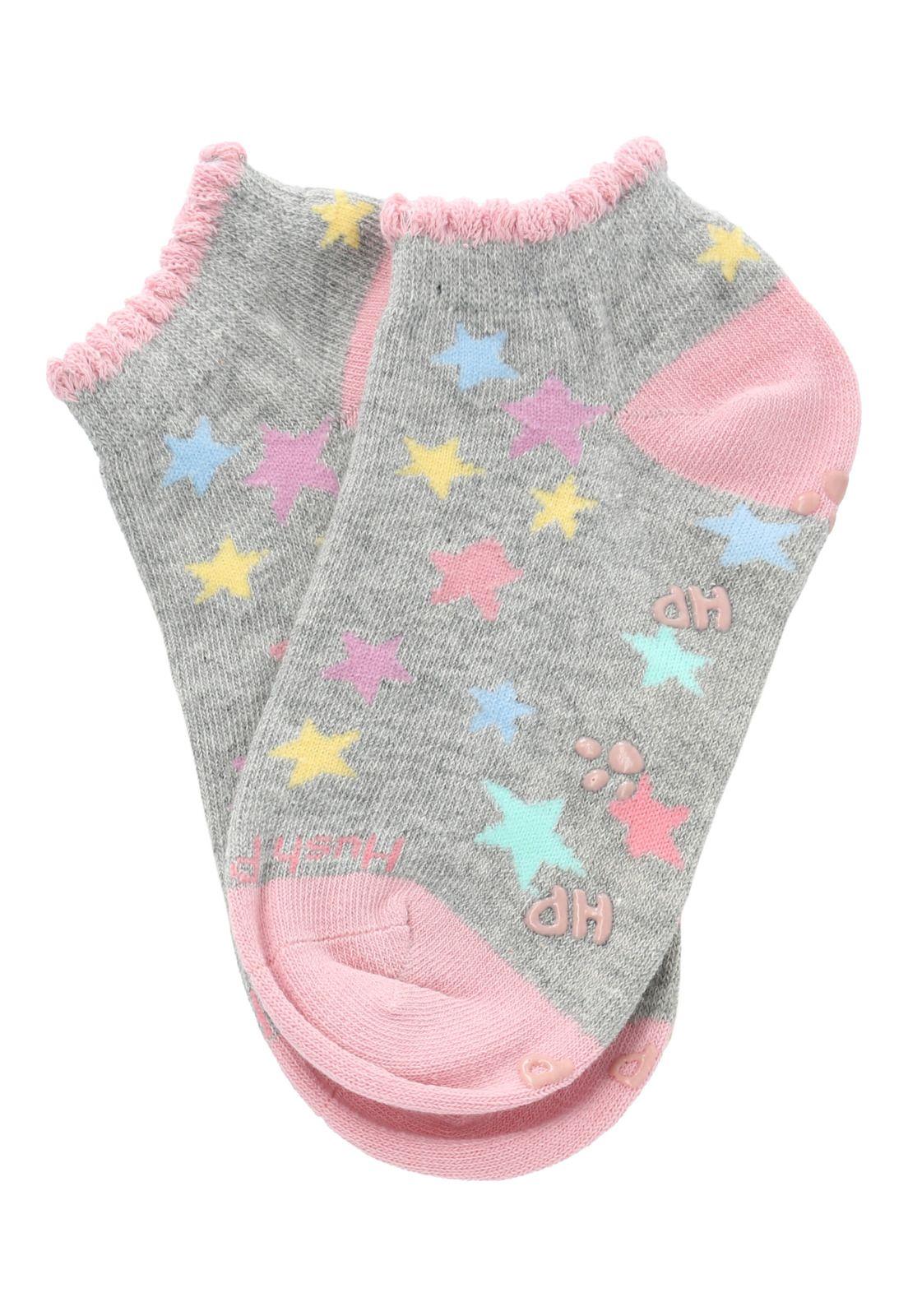 Calcetin Algodón Niña Ped St Star Gris-2