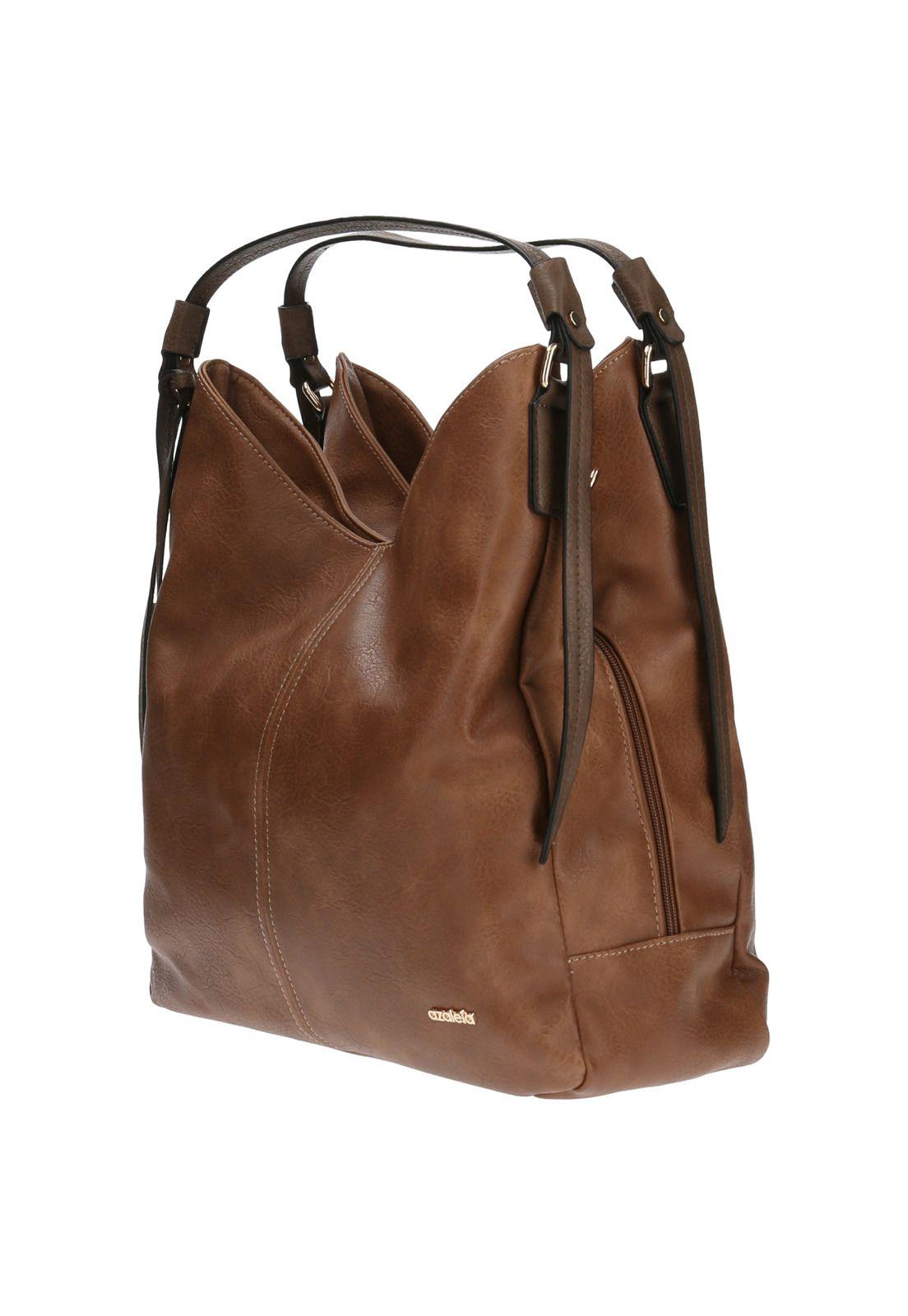 Cartera De Mano Casual Calisa Hobo Café Mujer-2