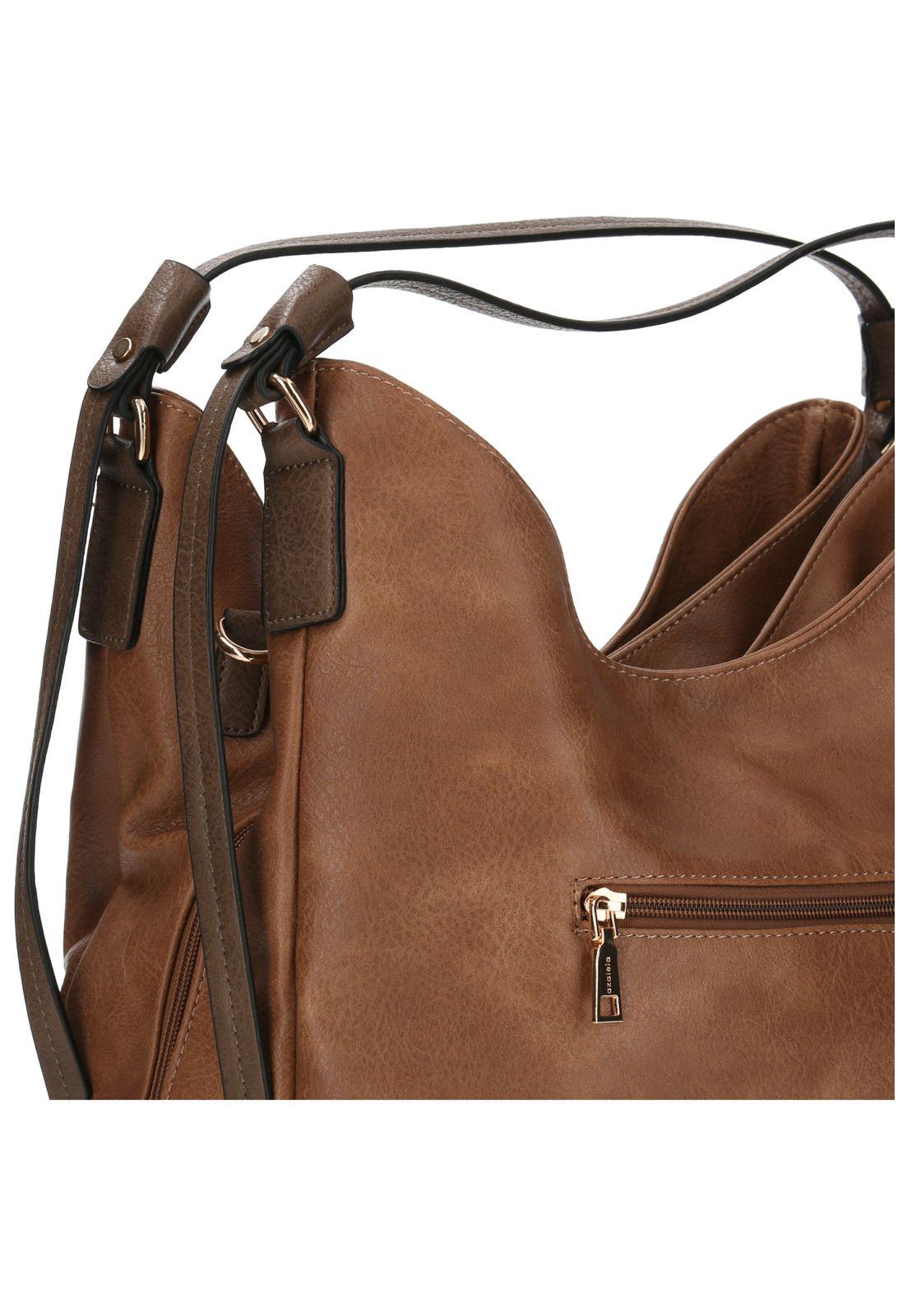 Cartera De Mano Casual Calisa Hobo Café Mujer-4