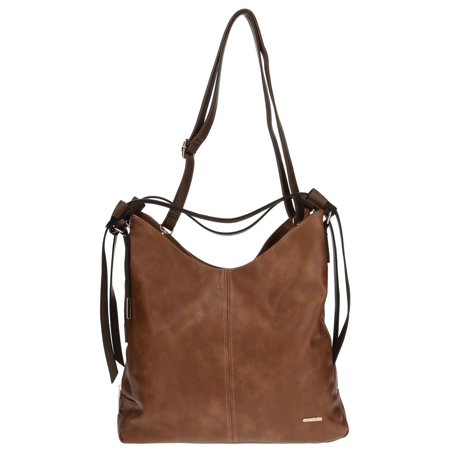 Cartera De Mano Casual Calisa Hobo Café Mujer-1
