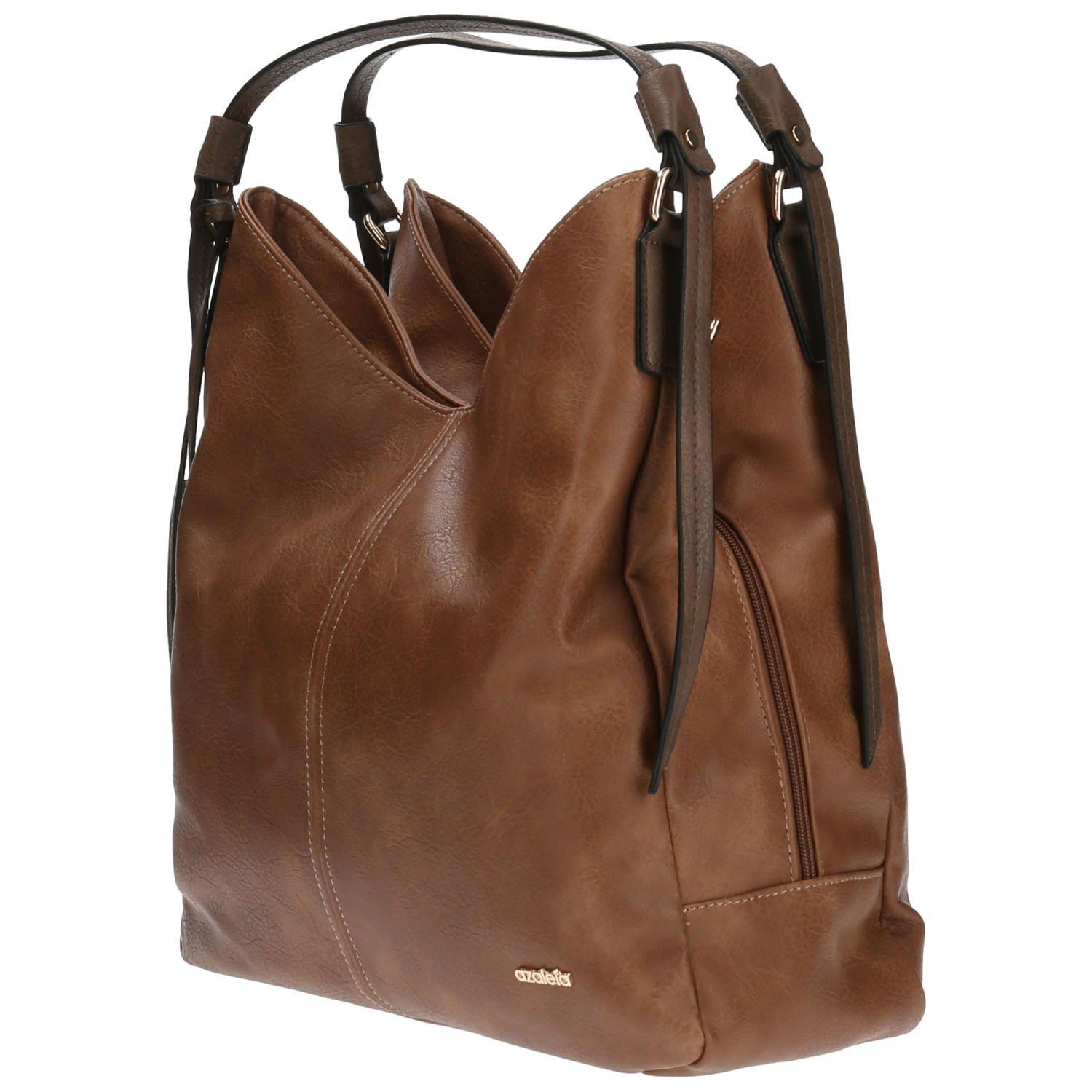 Cartera De Mano Casual Calisa Hobo Café Mujer-2