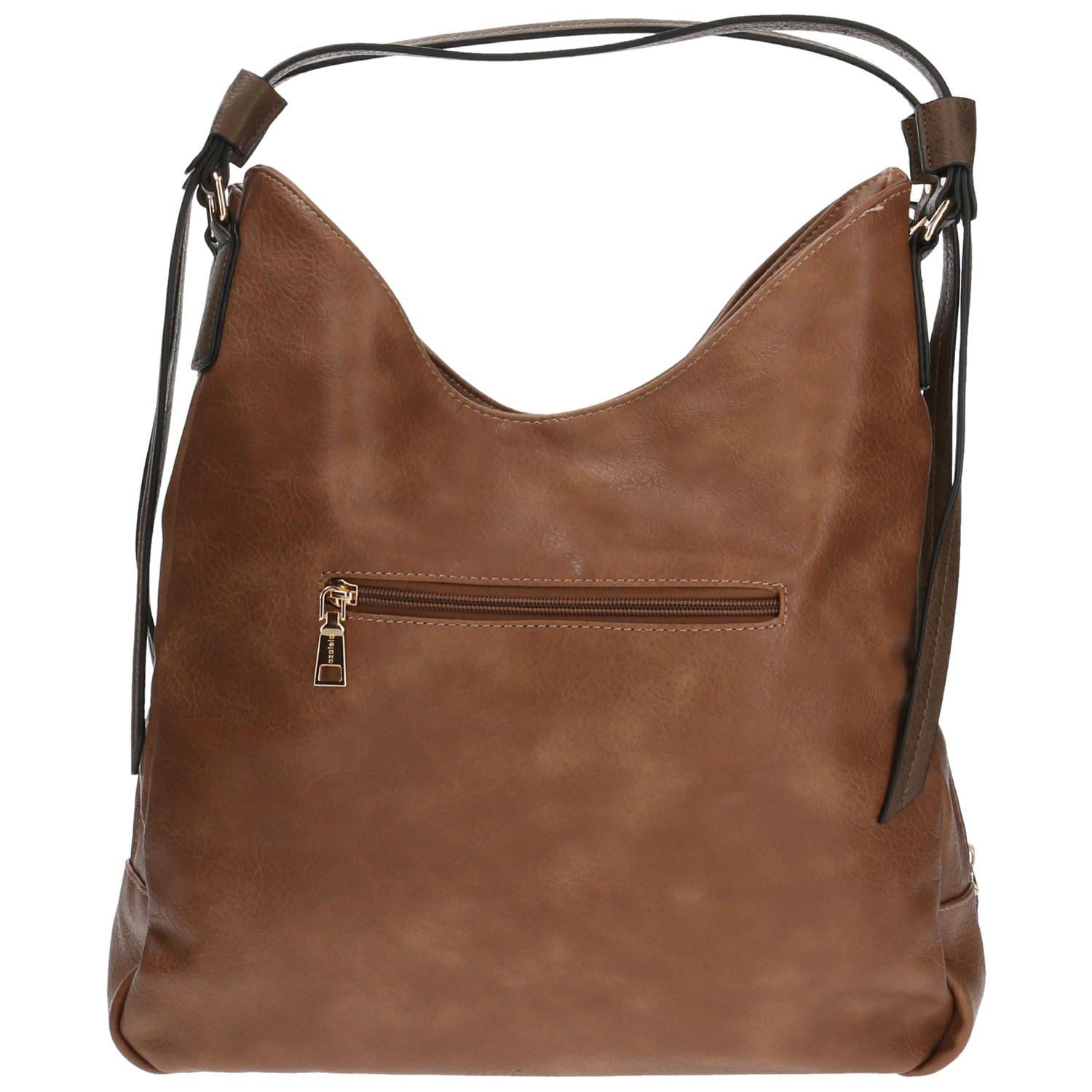 Cartera De Mano Casual Calisa Hobo Café Mujer-3