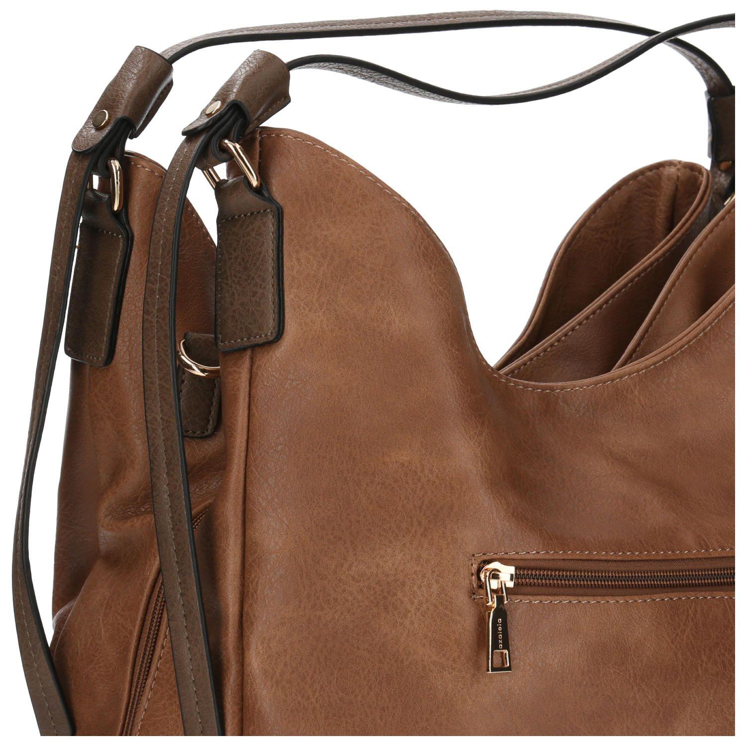 Cartera De Mano Casual Calisa Hobo Café Mujer-4