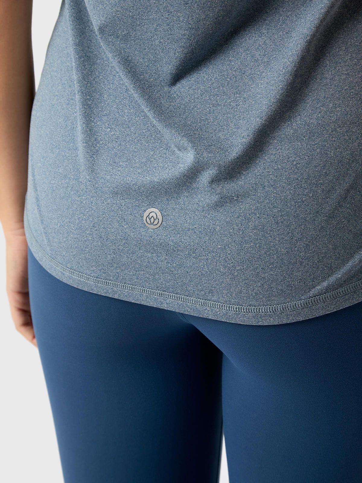 Polera Round Neck Rec Azul Mujer-4