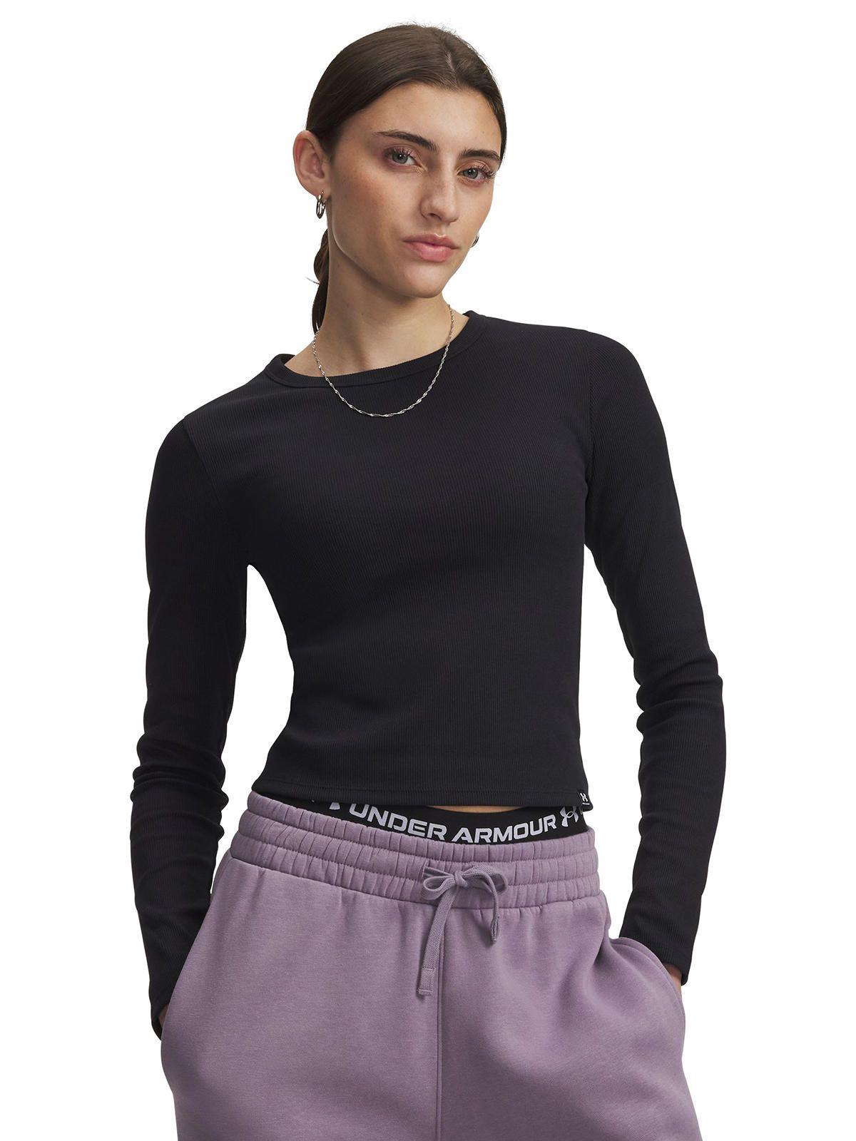 Poleron Lifestyle para mujer Rival Rib negro -0
