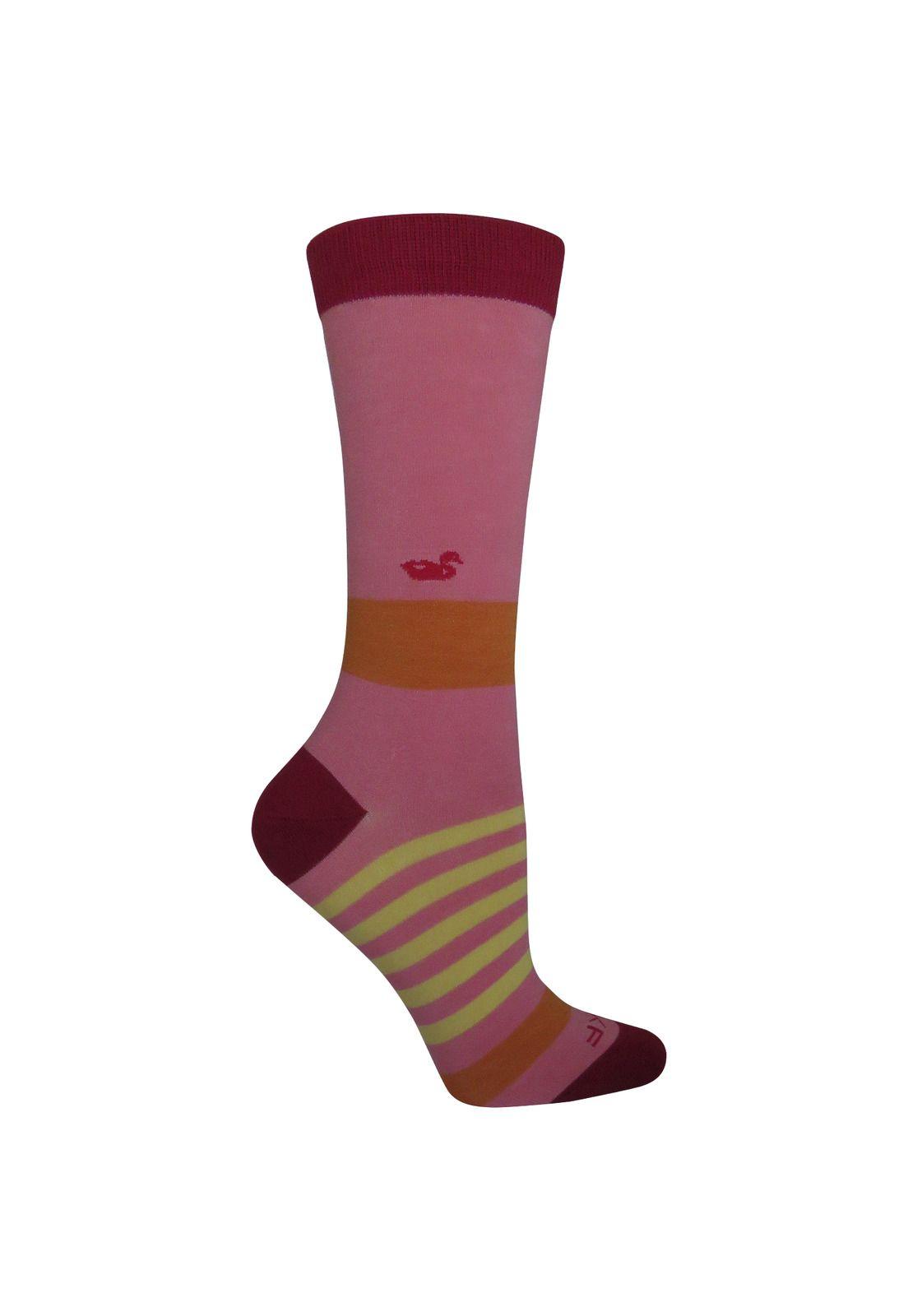 Calcetin Bambú Mujer Duck Rosa Rockford-0