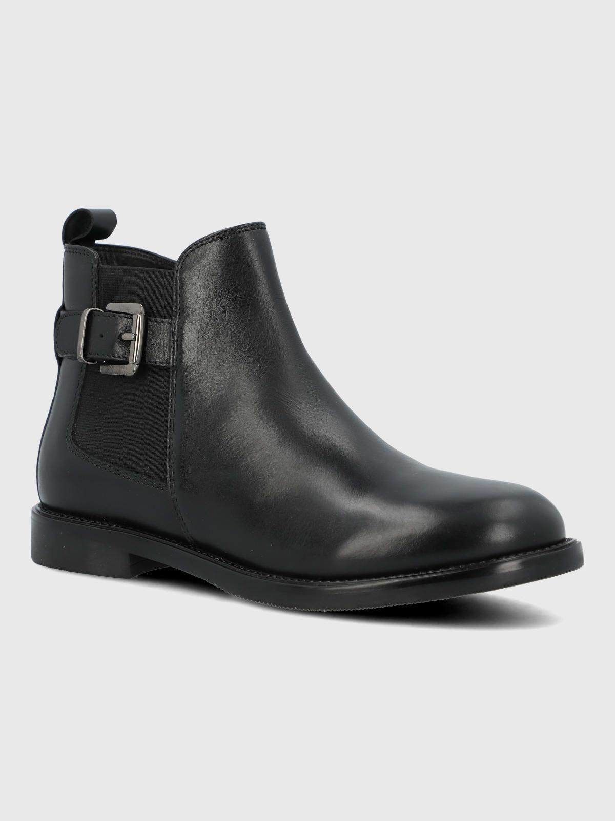 Botin Cuero Mujer Felvi Negro-0