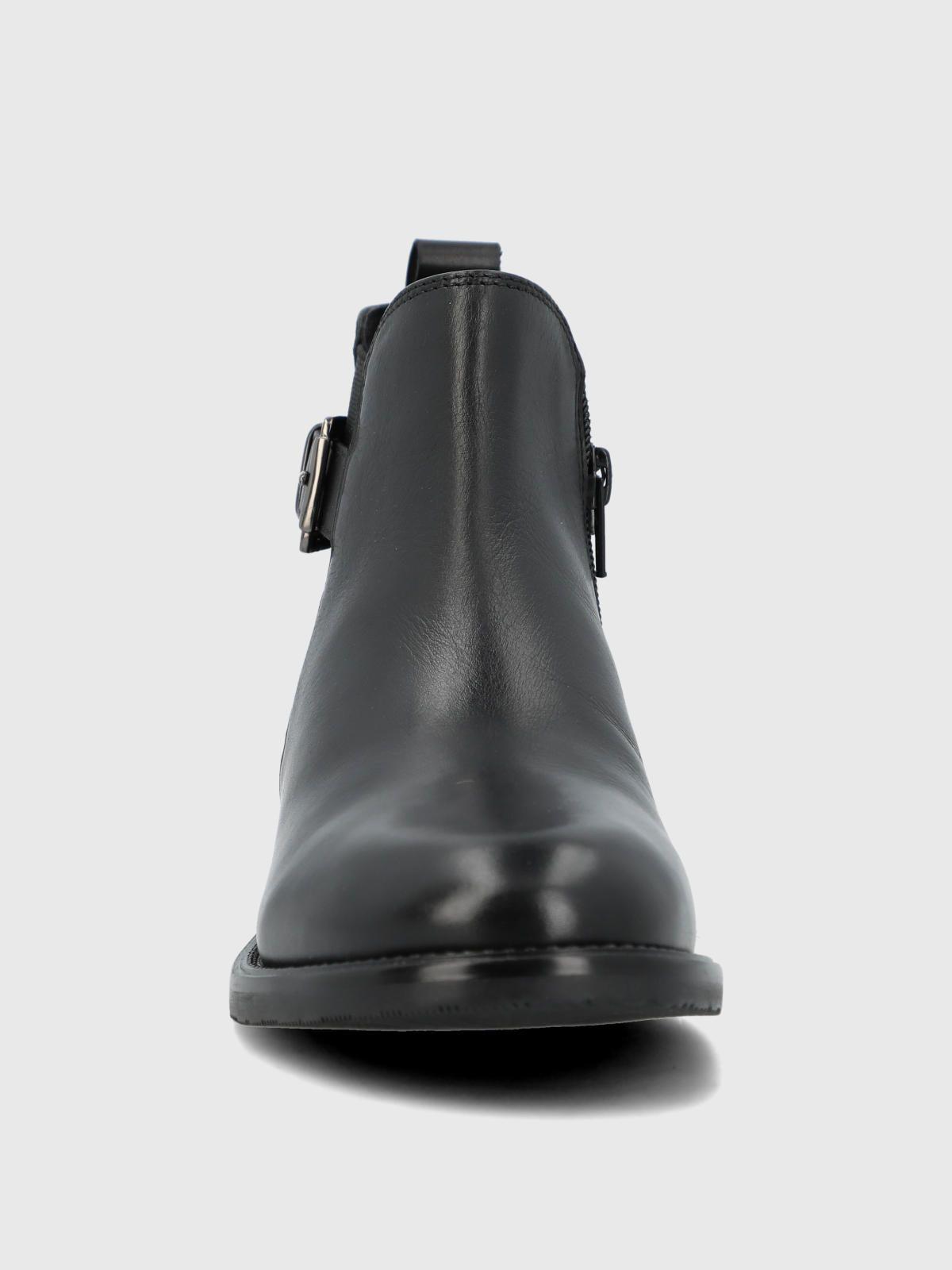 Botin Cuero Mujer Felvi Negro-3