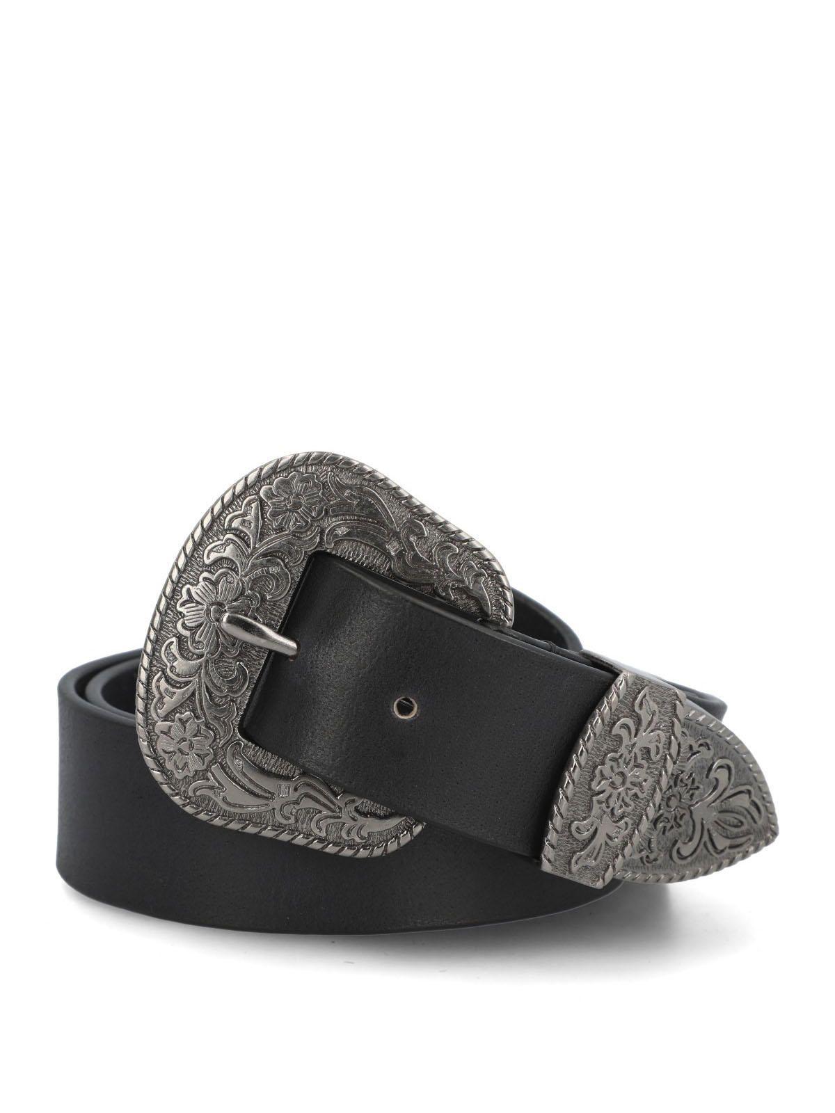 Cinturón Cuero Mujer Hpw Texas Negro-0