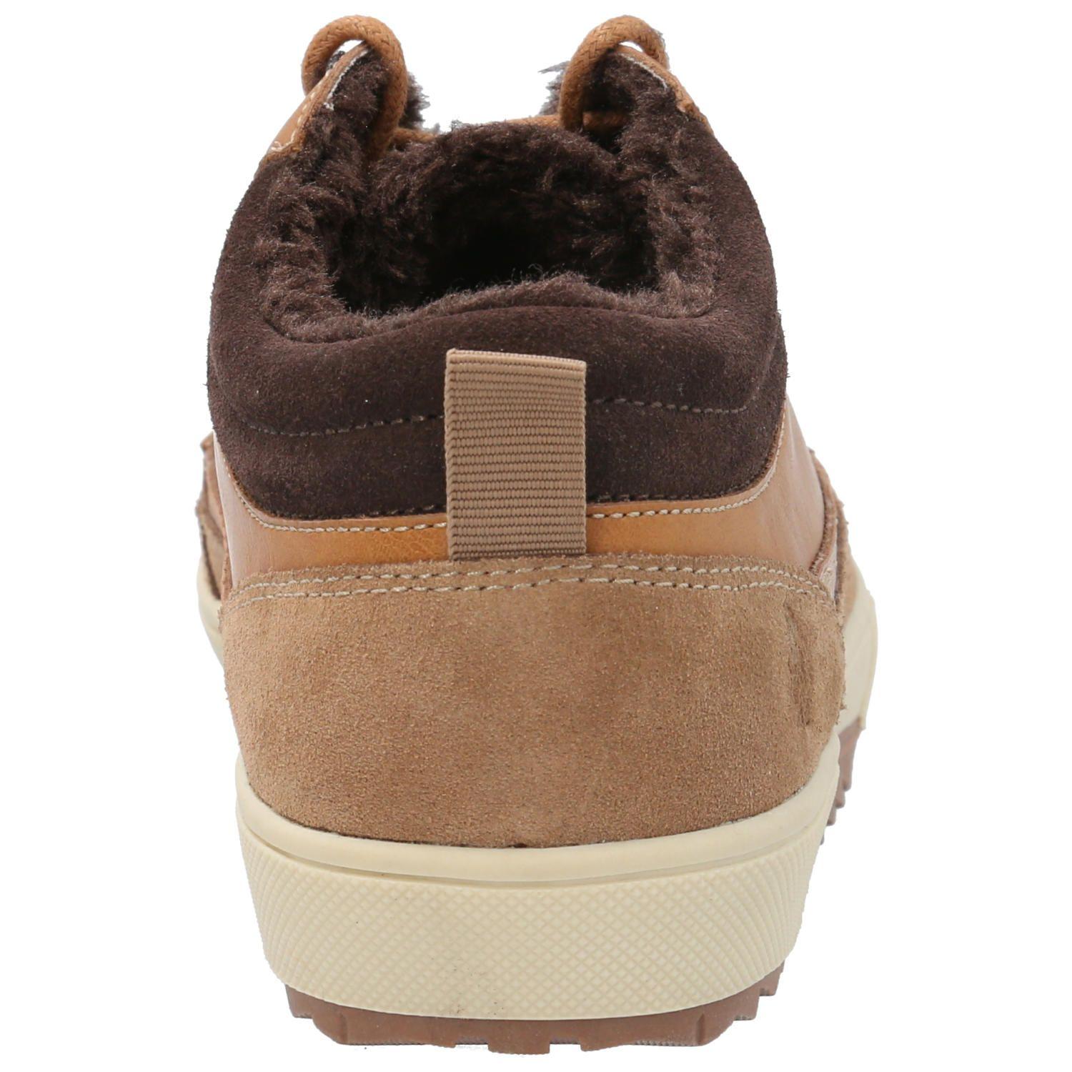 Zapatilla Cuero Niño Slalom Low Café-5