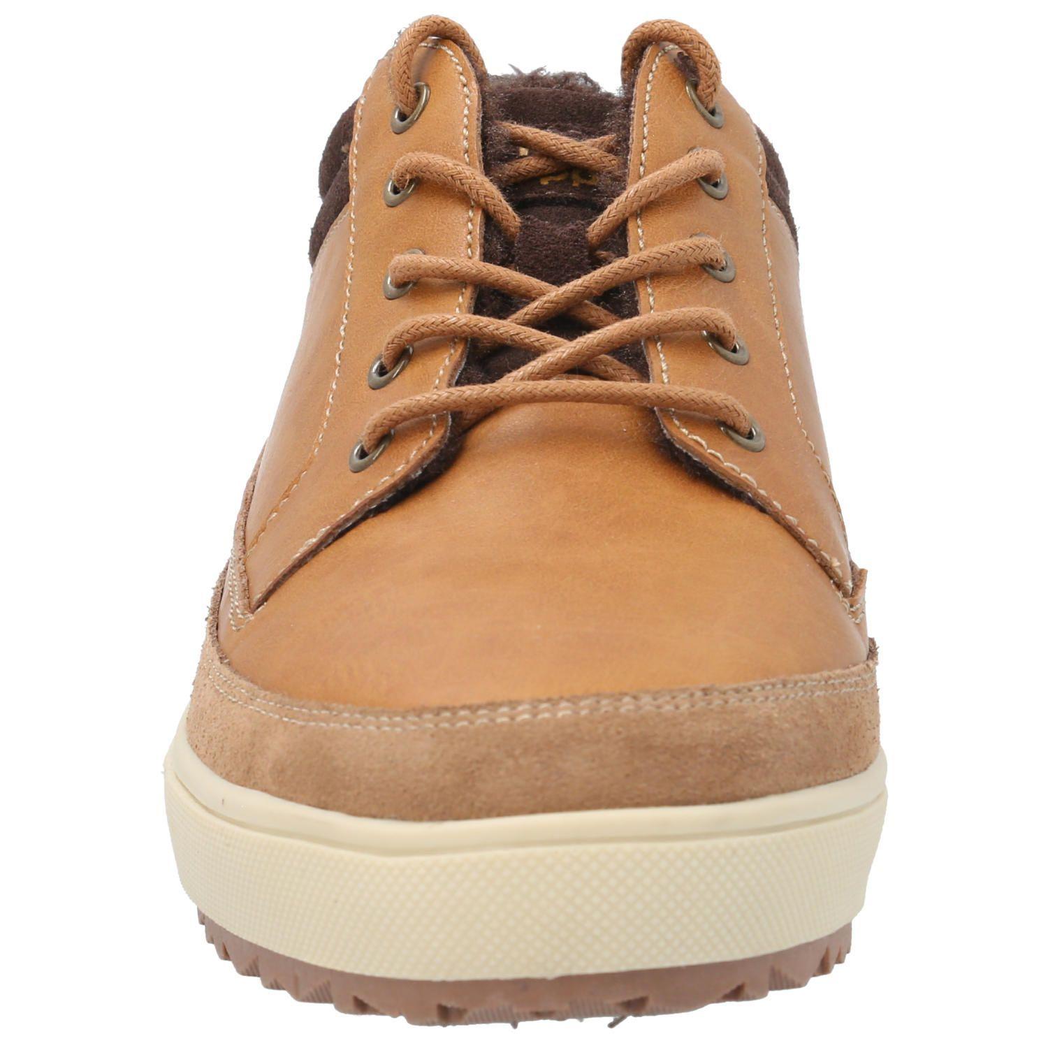 Zapatilla Cuero Niño Slalom Low Café-7