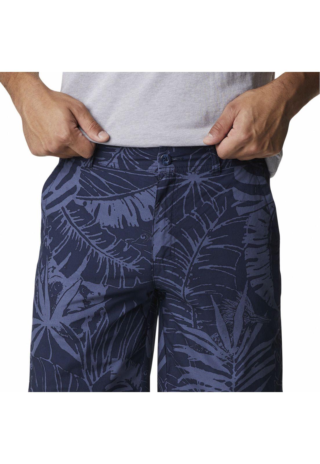 Short Hombre Washed Out Printed Azul-3