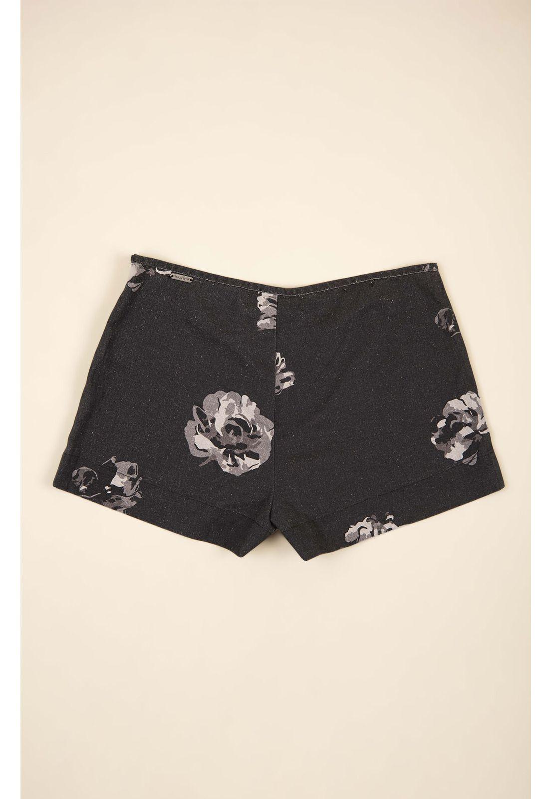 Shorts Lino Orgánico Mujer Rosa Gris-1