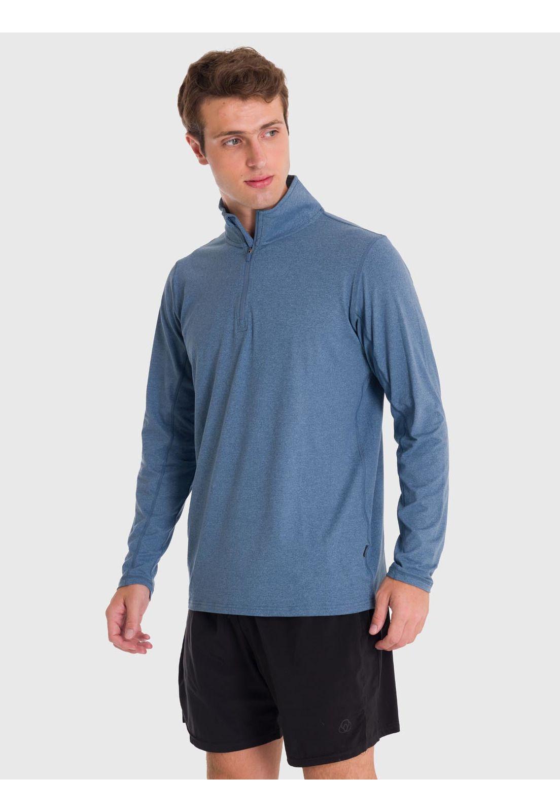 Polerón Hombre Half Zip Sweatshirt Azul-4