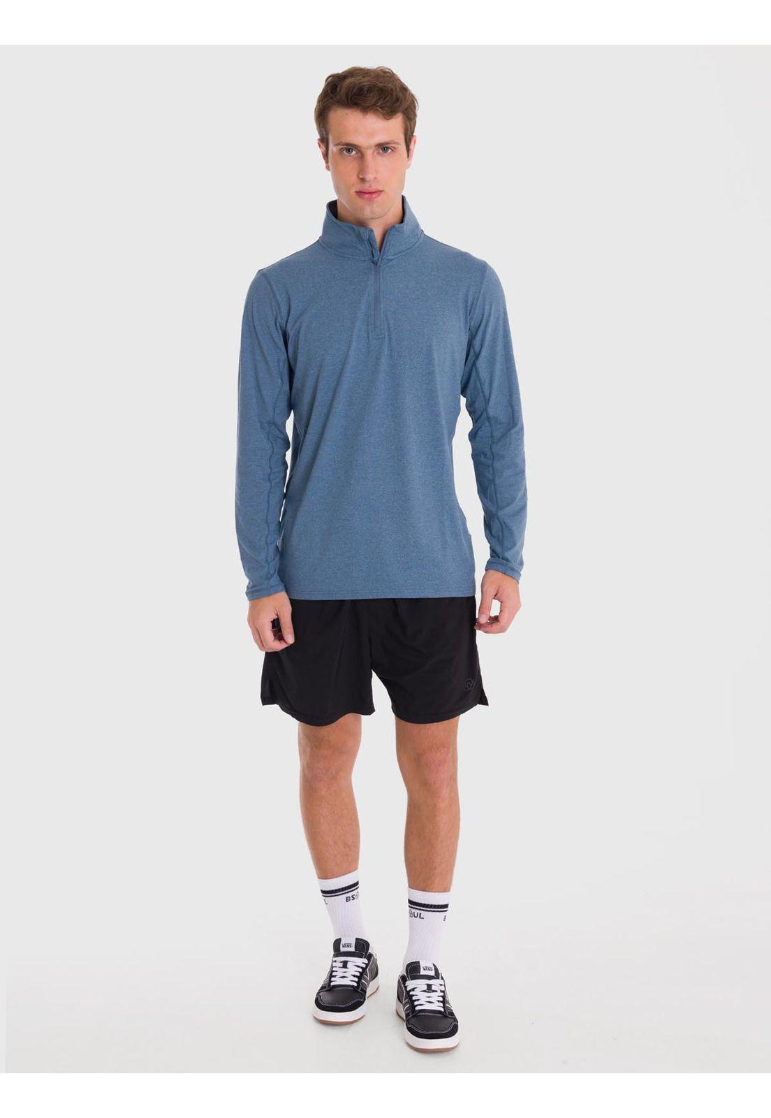 Polerón Hombre Half Zip Sweatshirt Azul-5