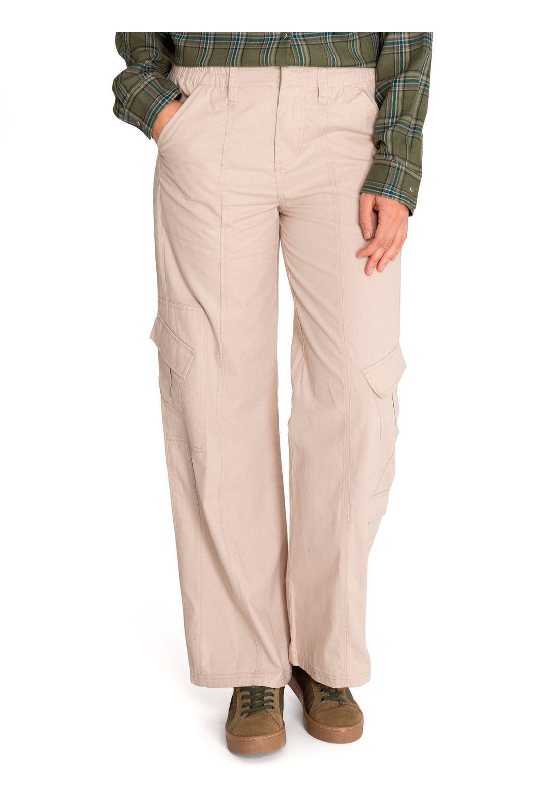Pantalón Algodón Orgánico Mujer Adria Blanco-4