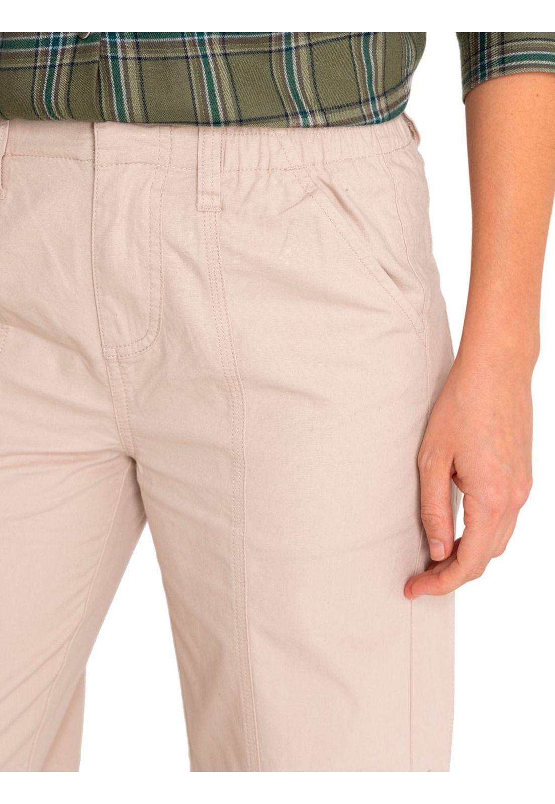 Pantalón Algodón Orgánico Mujer Adria Blanco-7
