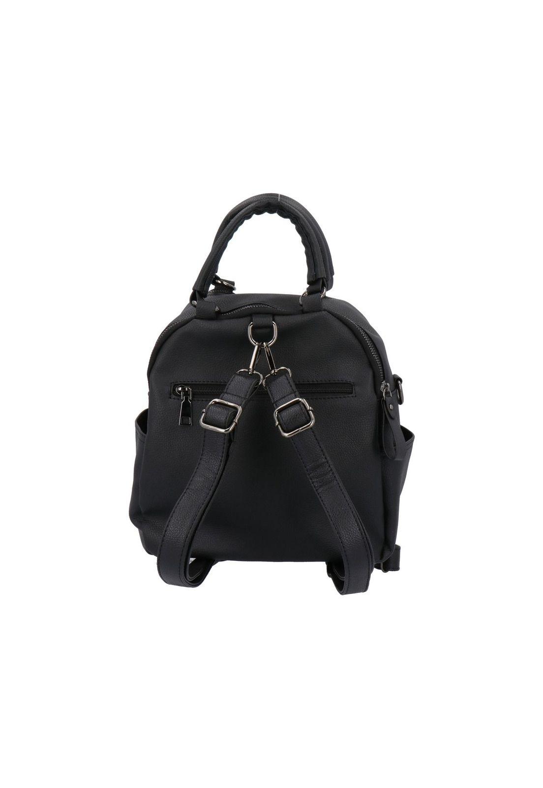 Cartera Mochila Convertible Luciana Casual Negro-2