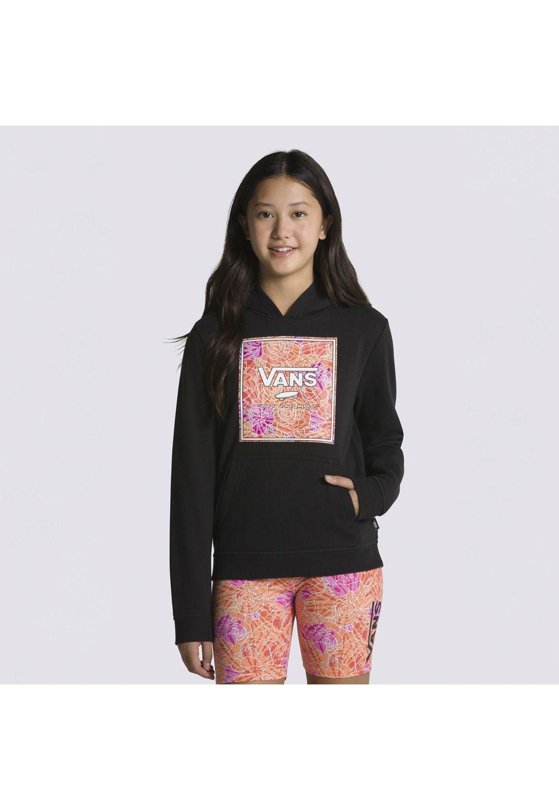 Polerón Rose Camo Box Hoodie Negro Niño-0