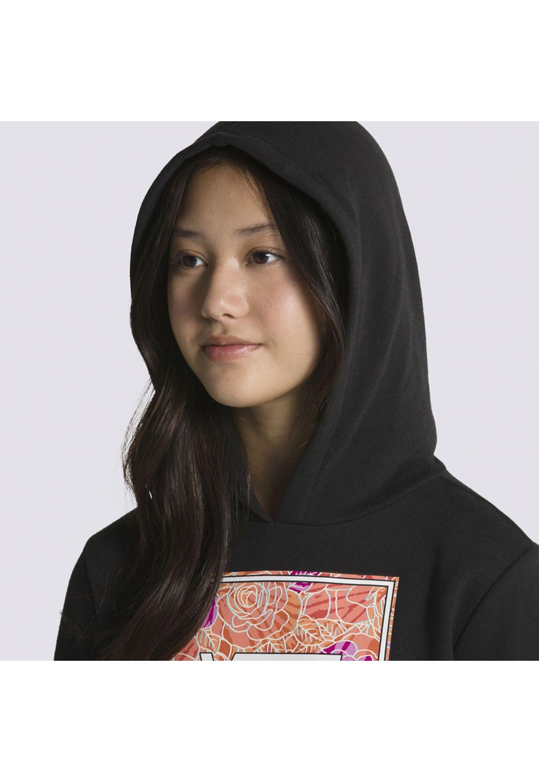 Polerón Rose Camo Box Hoodie Negro Niño-4