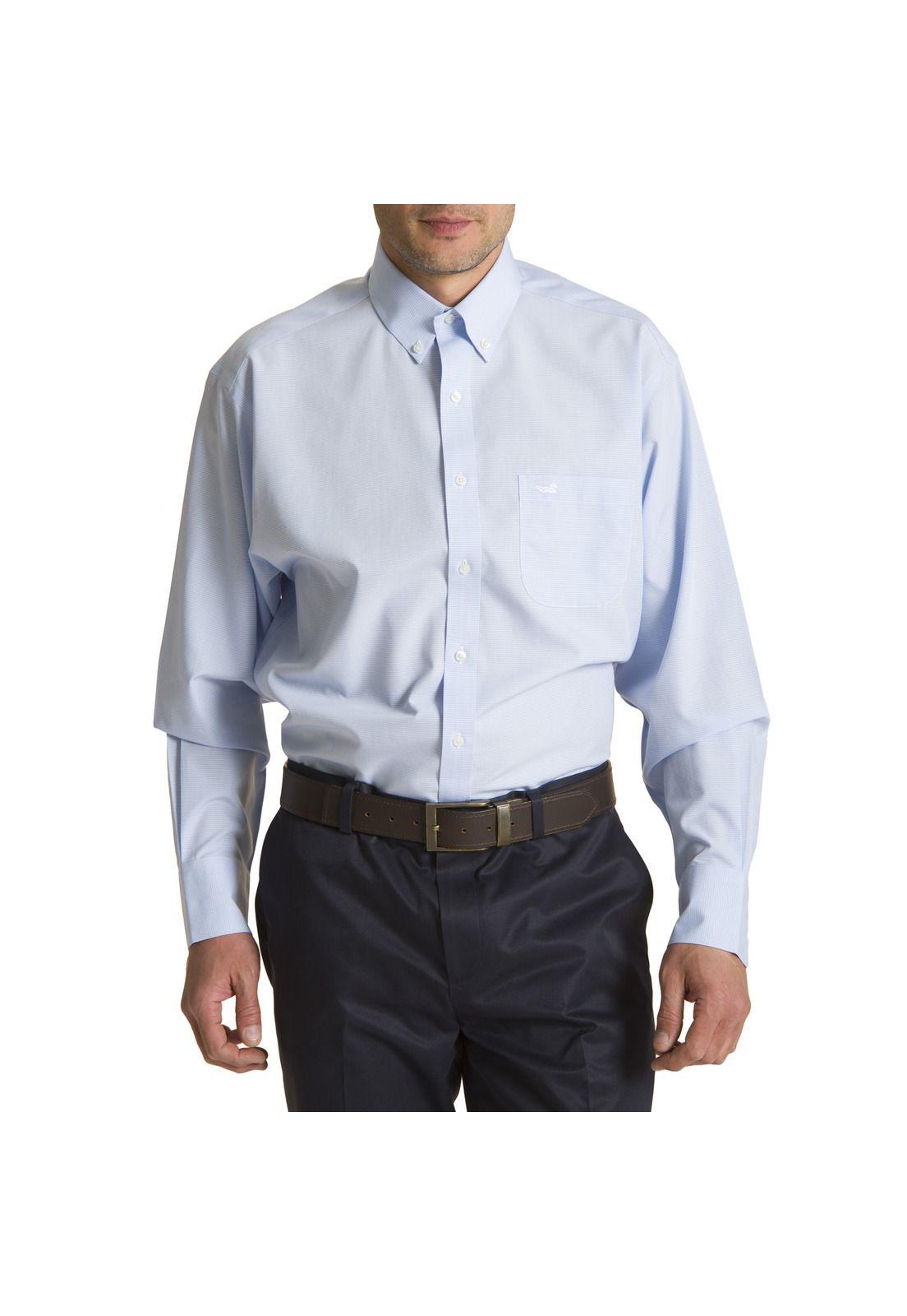 Camisa libre de arrugas Celeste-0