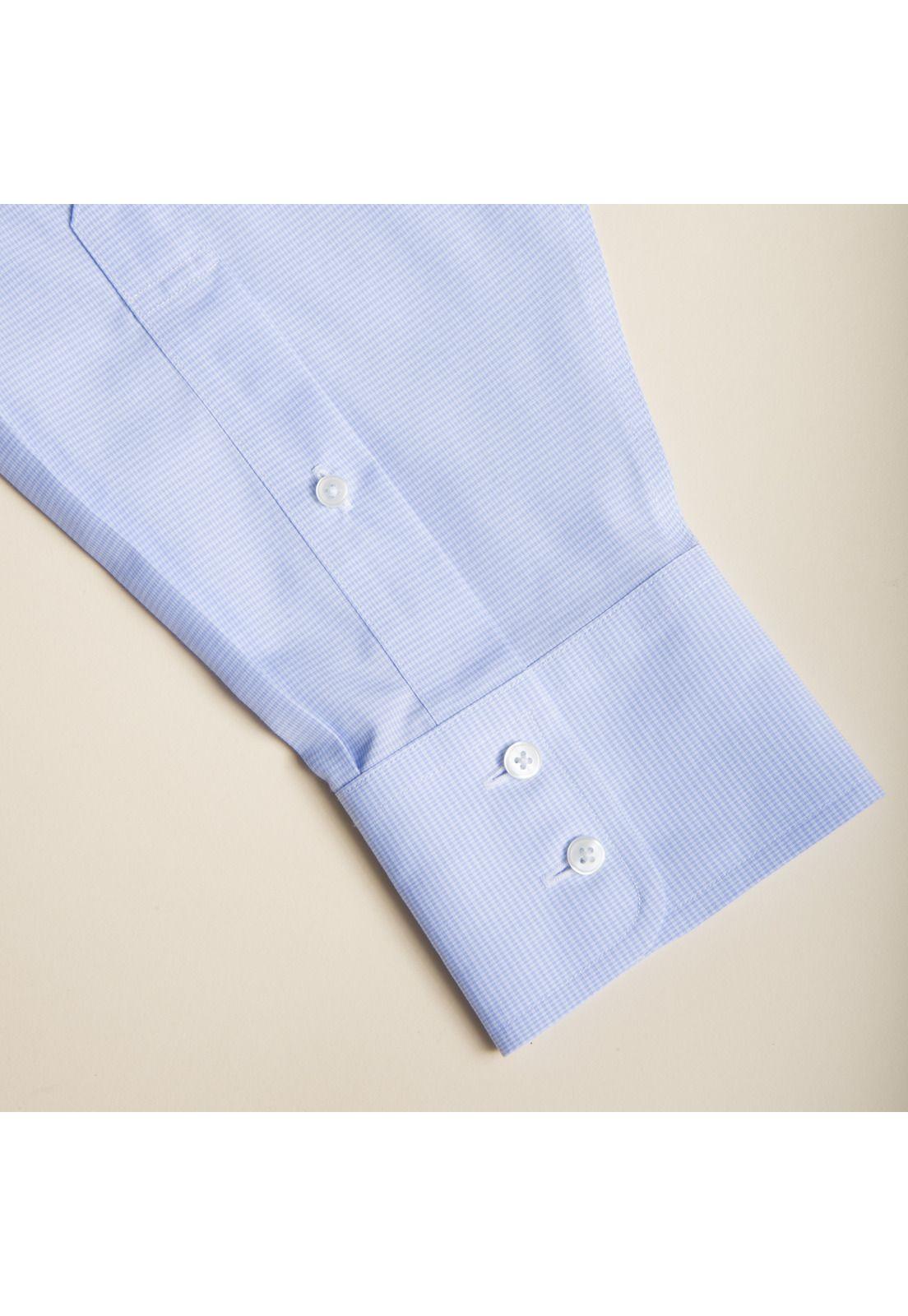 Camisa libre de arrugas Celeste-4