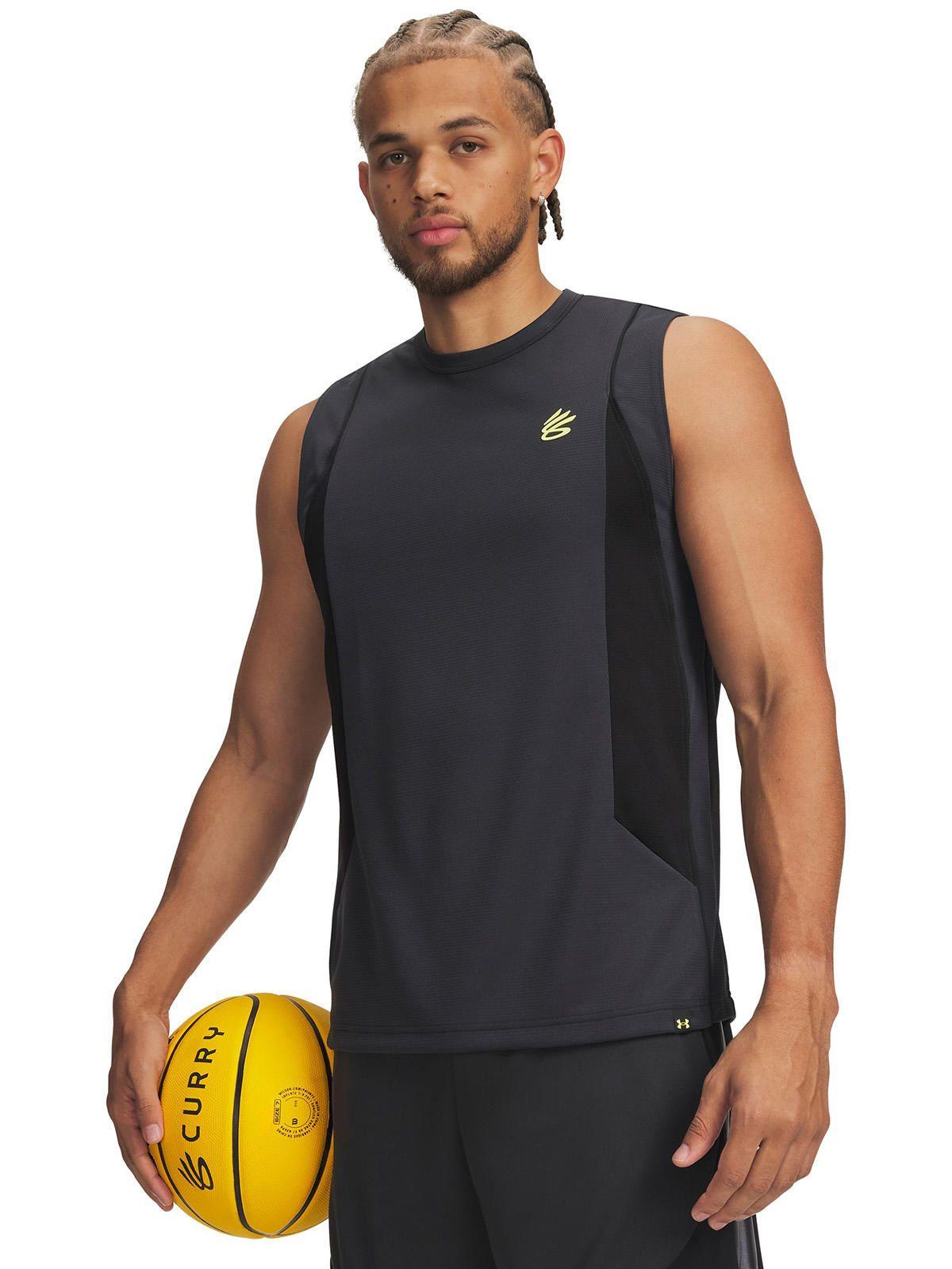 Polera S/M Hombre Curry Training Tank Polera Gris-0