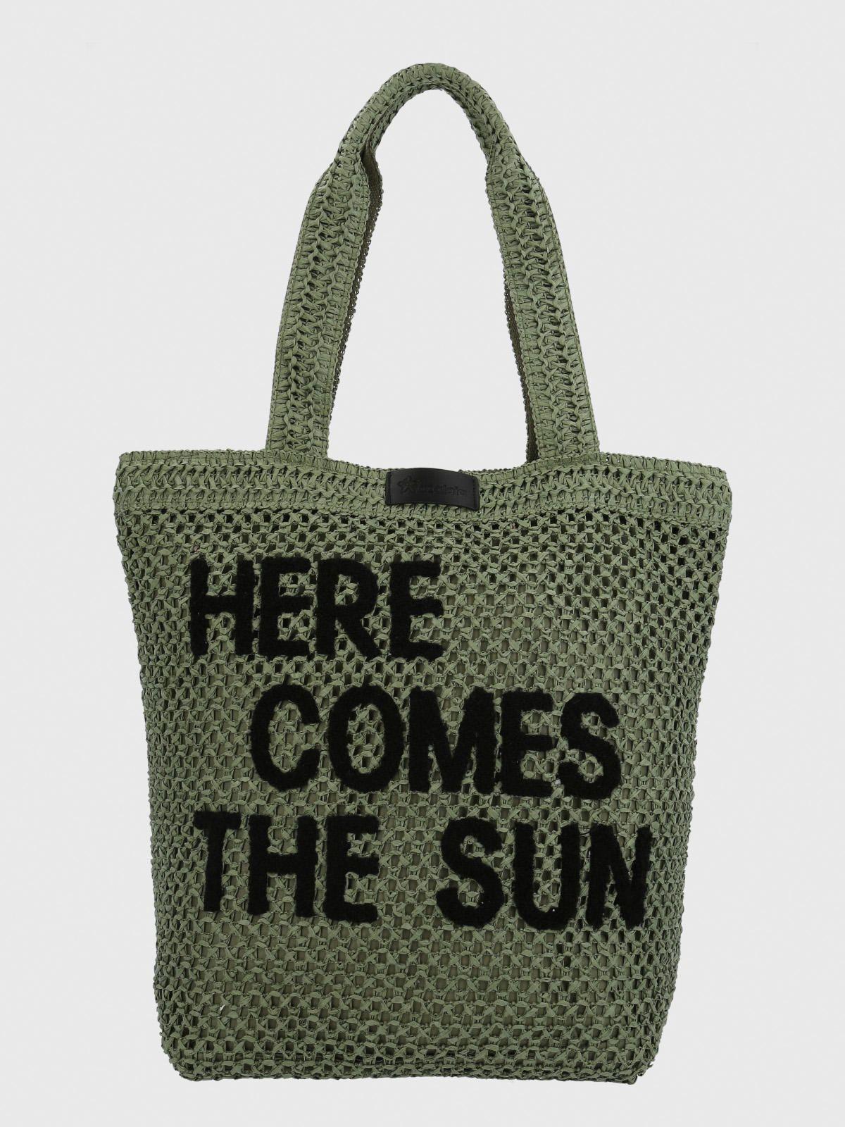 Cartera Mujer Rafia Tote Verde-0