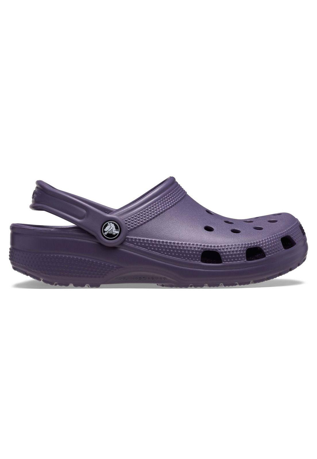 Zueco Crocs Mujer Classic Clog Morado Oscuro-0