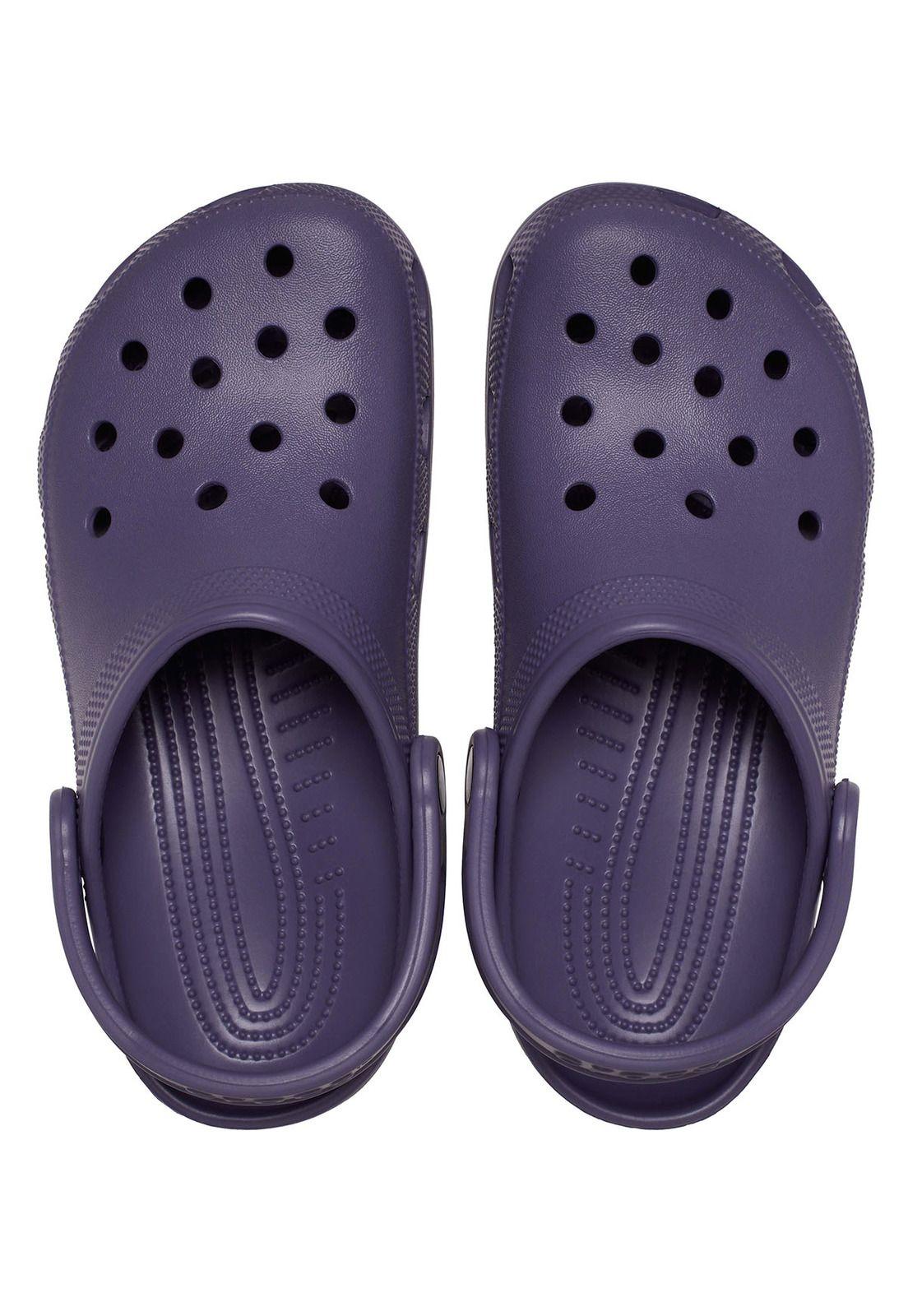 Zueco Crocs Mujer Classic Clog Morado Oscuro-4