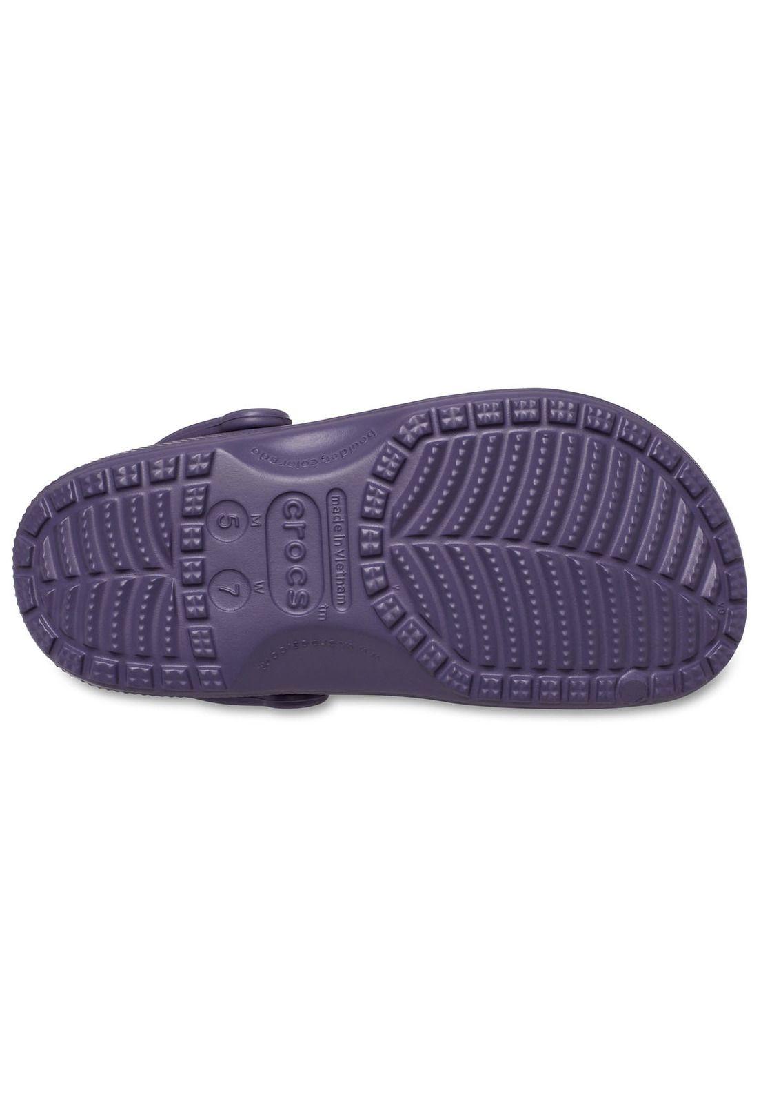 Zueco Crocs Mujer Classic Clog Morado Oscuro-5