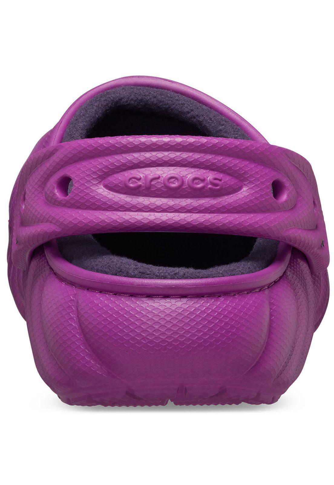 Zueco Crocs Mujer Lined Overpuff Púrpura-7