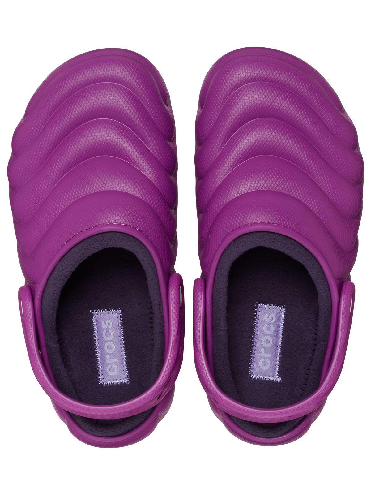 Zueco Crocs Mujer Lined Overpuff Púrpura-4