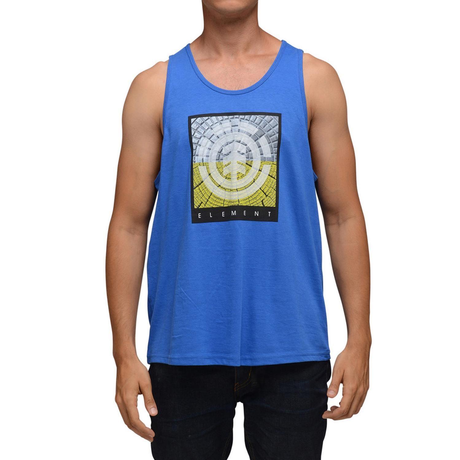 Polera S/M Algodon Hombre Cast Tank Azul Element-0