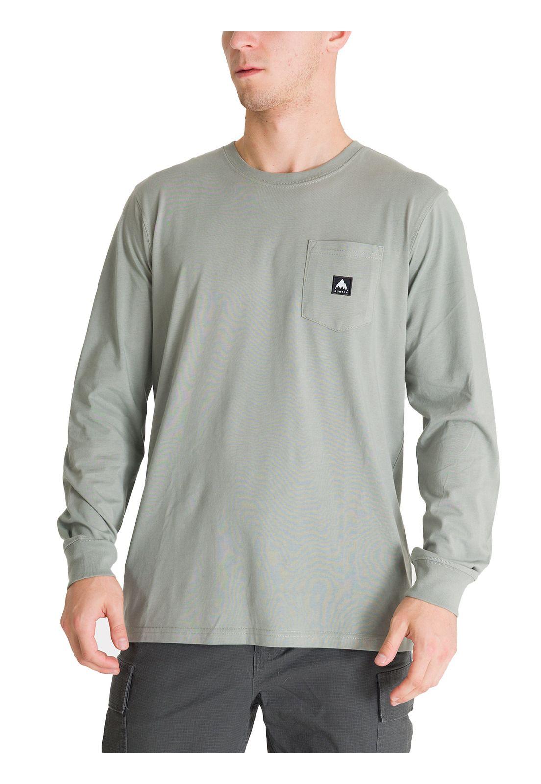 Polera Manga Larga Hombre Colfax Verde Burton-0
