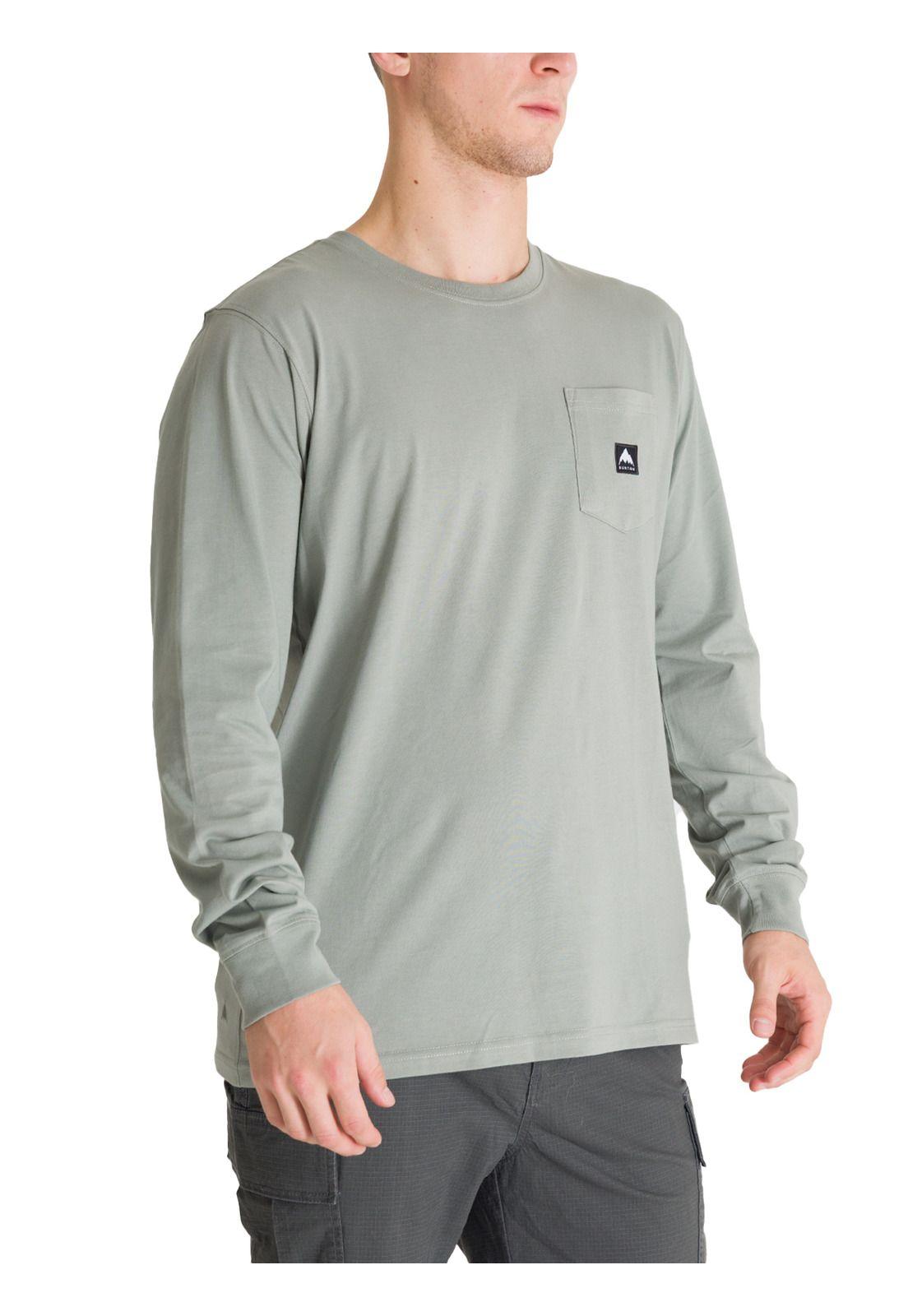 Polera Manga Larga Hombre Colfax Verde Burton-1