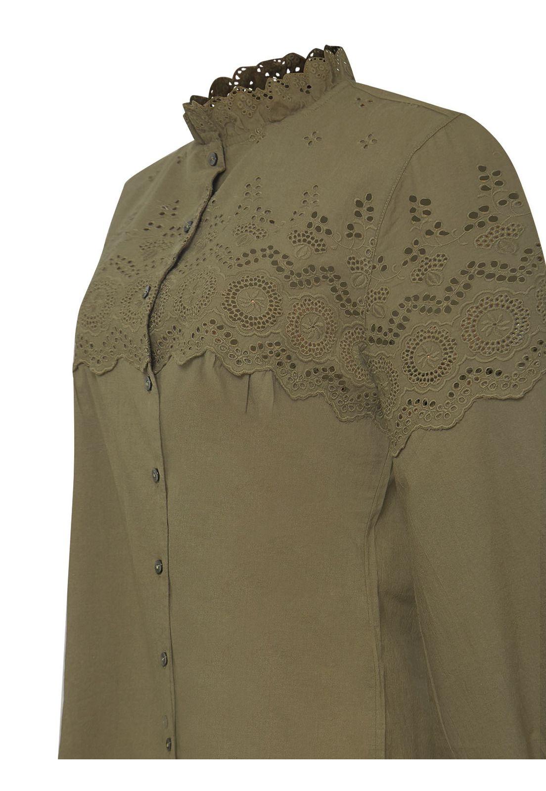 Blusa Algodón Orgánico Mujer Lhotse Verde-3