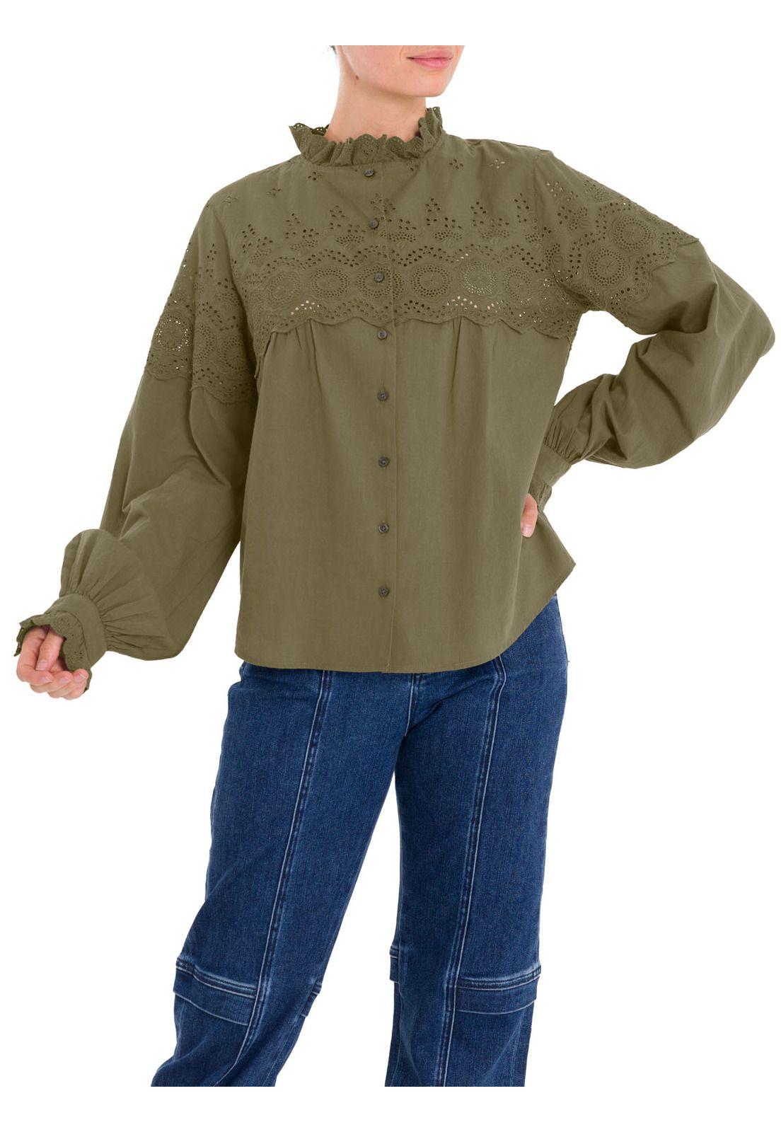 Blusa Algodón Orgánico Mujer Lhotse Verde-4