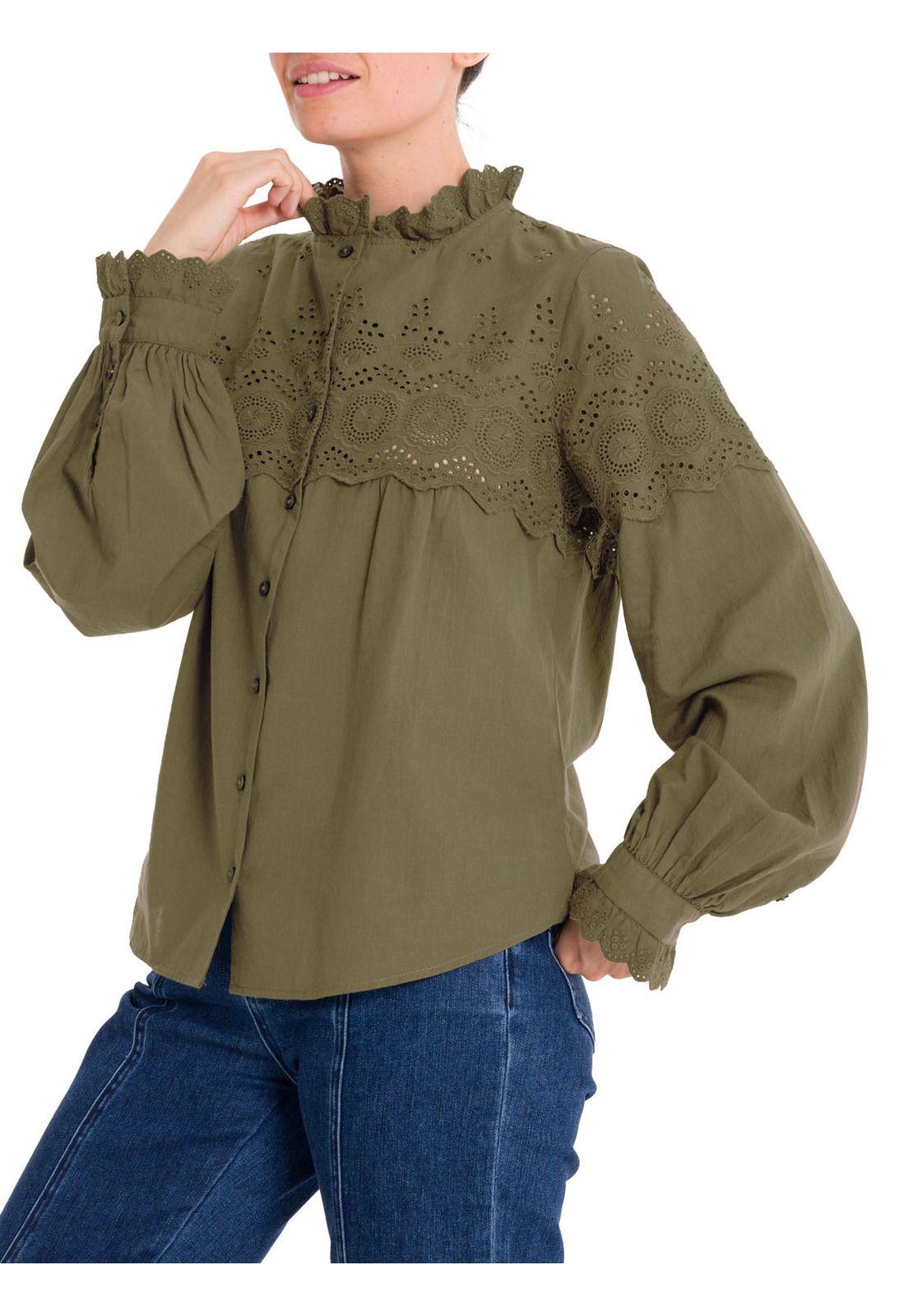 Blusa Algodón Orgánico Mujer Lhotse Verde-5