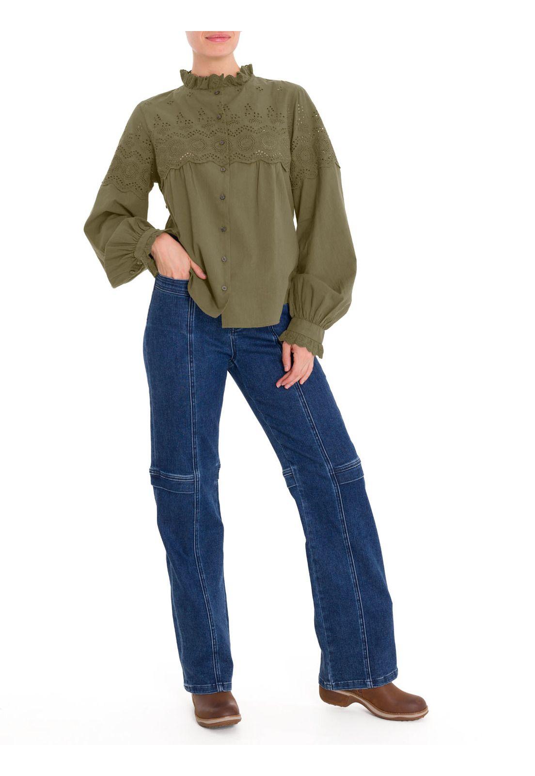 Blusa Algodón Orgánico Mujer Lhotse Verde-8