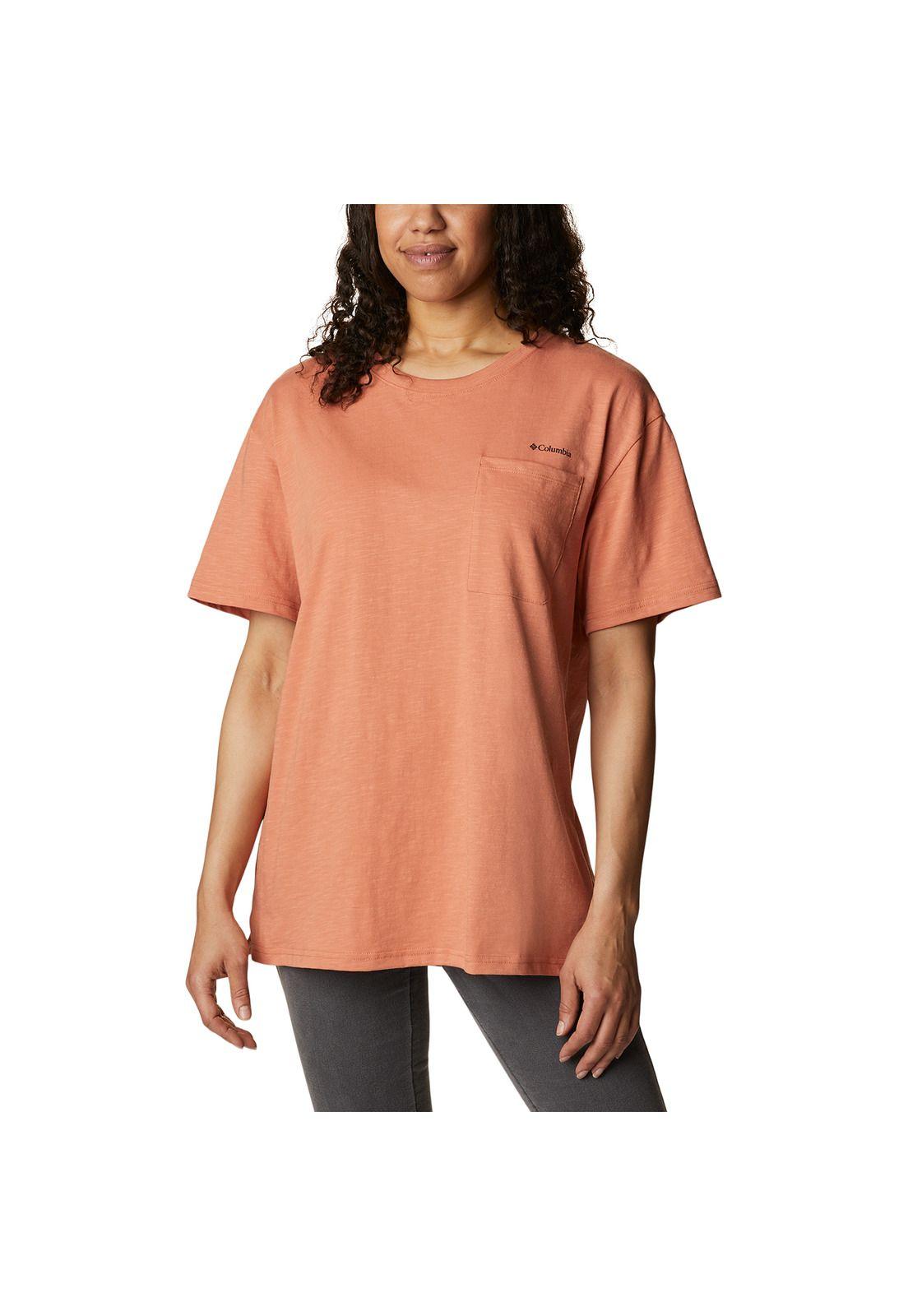 Polera M/C Break It Down Tee Naranjo Mujer-0