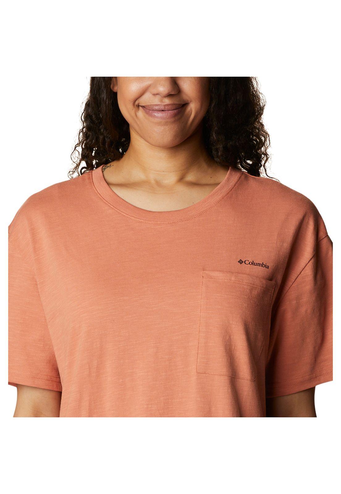 Polera M/C Break It Down Tee Naranjo Mujer-1