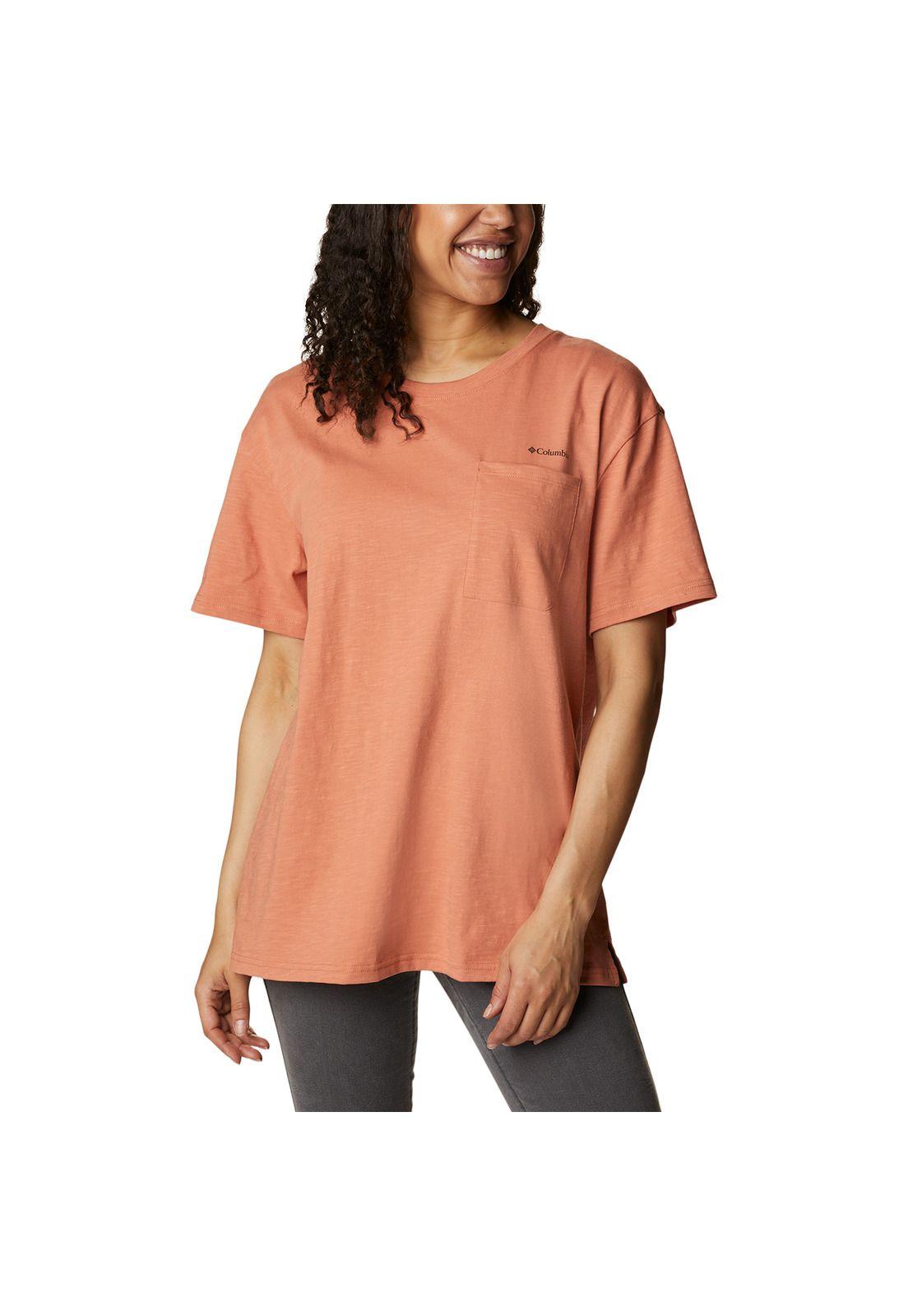 Polera M/C Break It Down Tee Naranjo Mujer-3